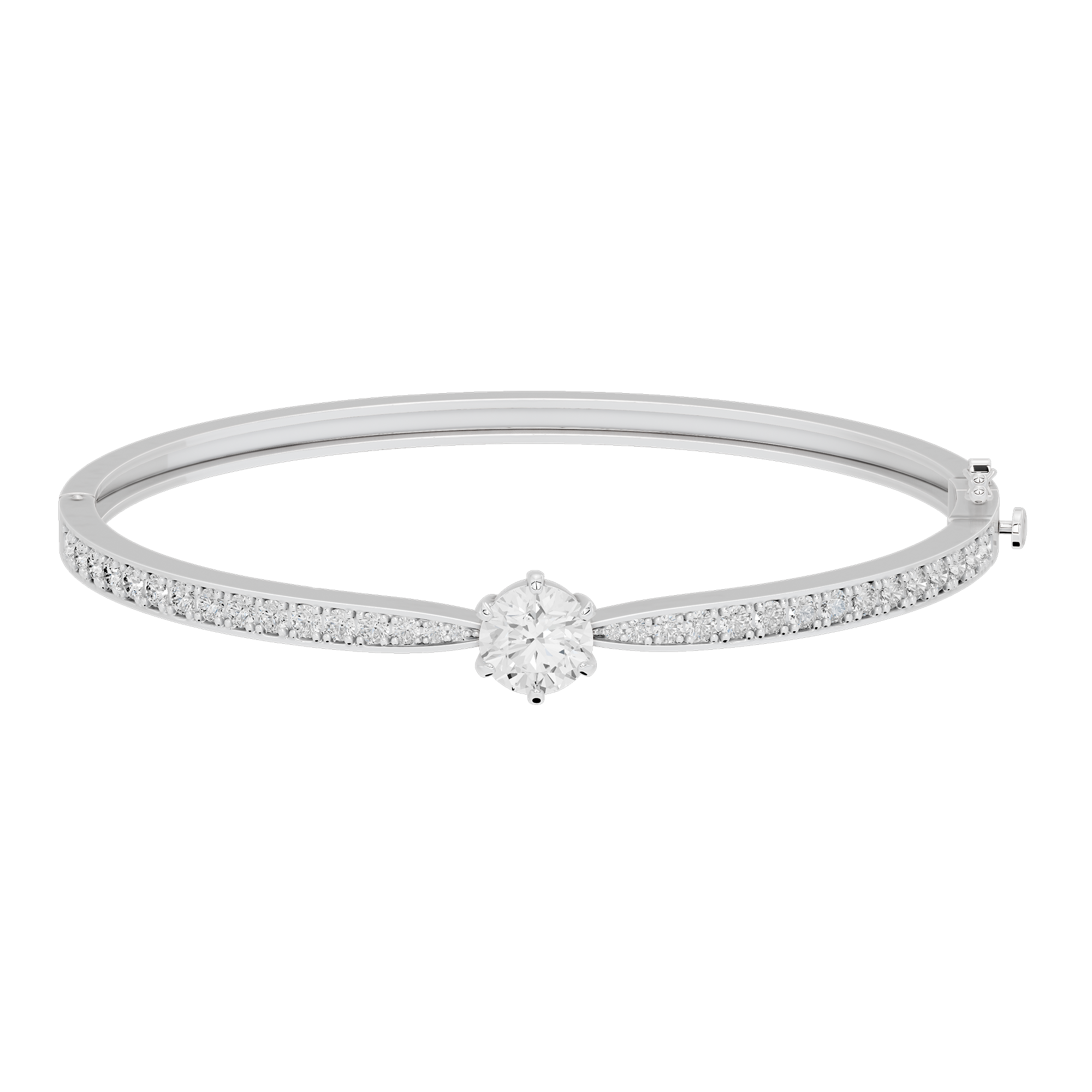 Center Flash Wristband 3.032 Carat Lab Grown Diamond Bracelet