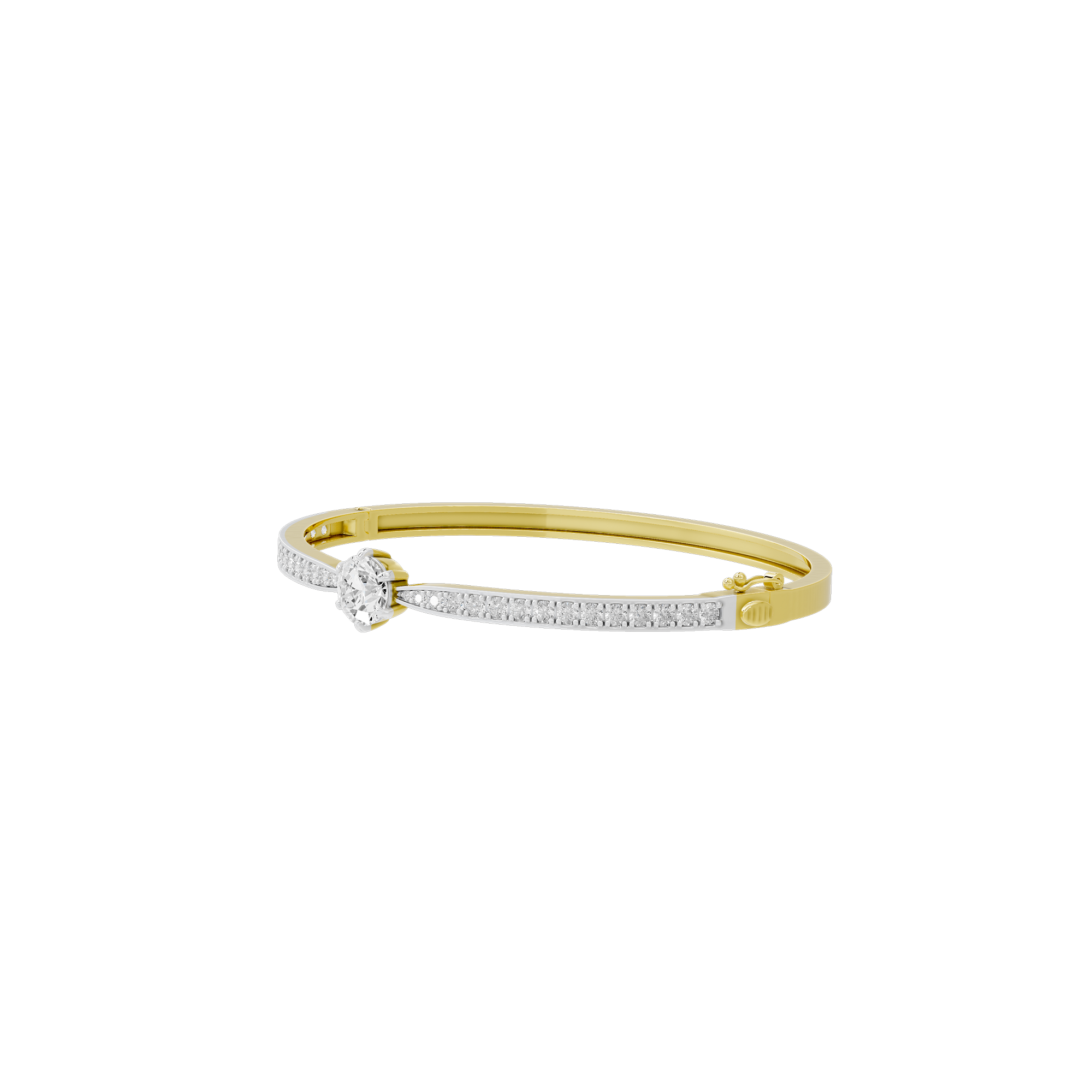 Center Flash Wristband 3.032 Carat Lab Grown Diamond Bracelet