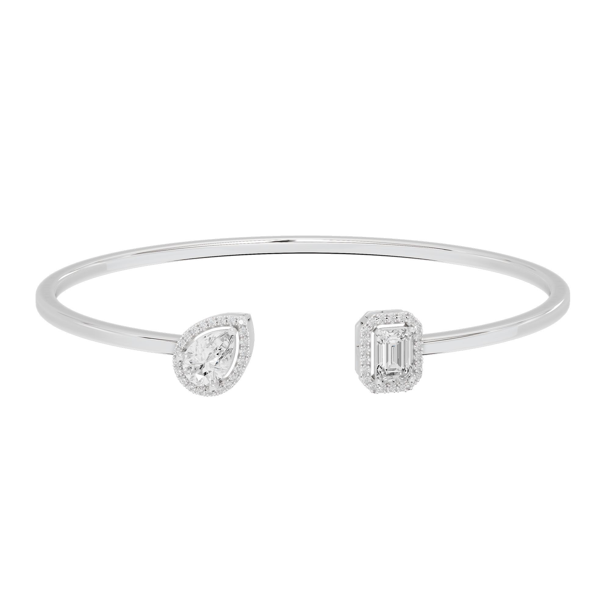 Duo Dash flexcuff 1.531 Carat Lab Grown Diamond Bracelet