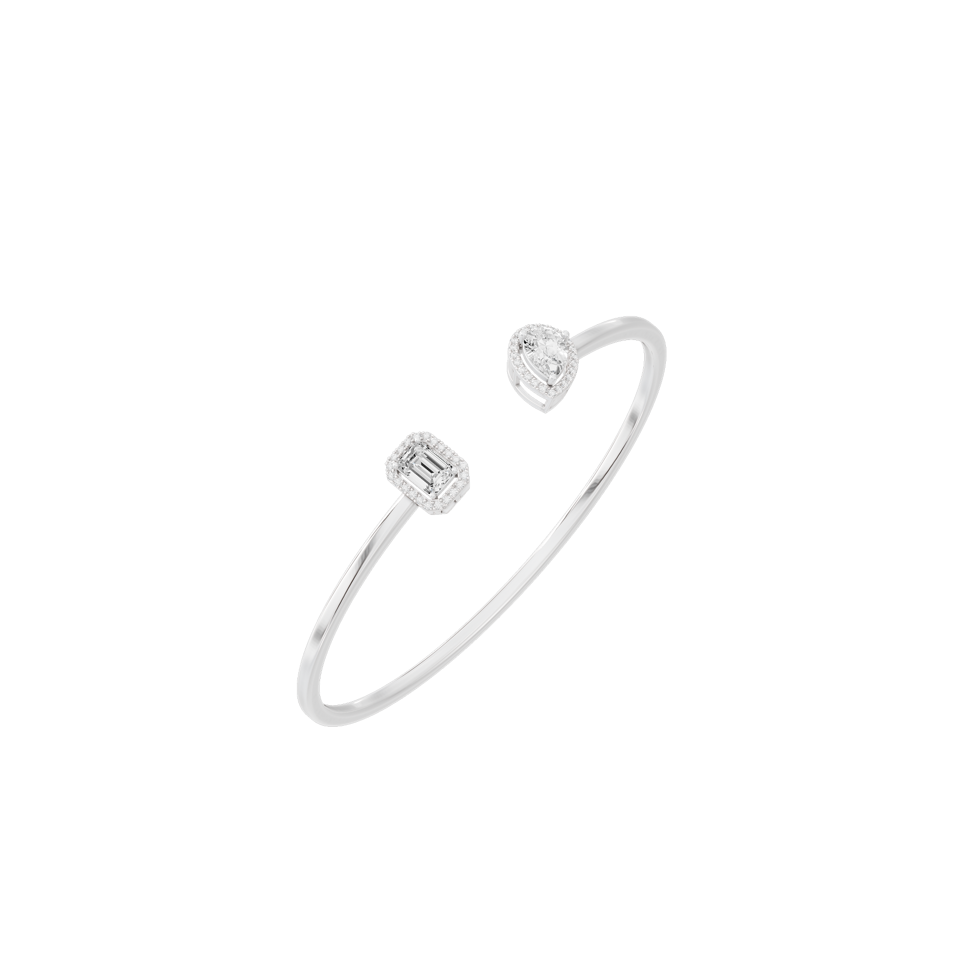 Duo Dash flexcuff 1.531 Carat Lab Grown Diamond Bracelet