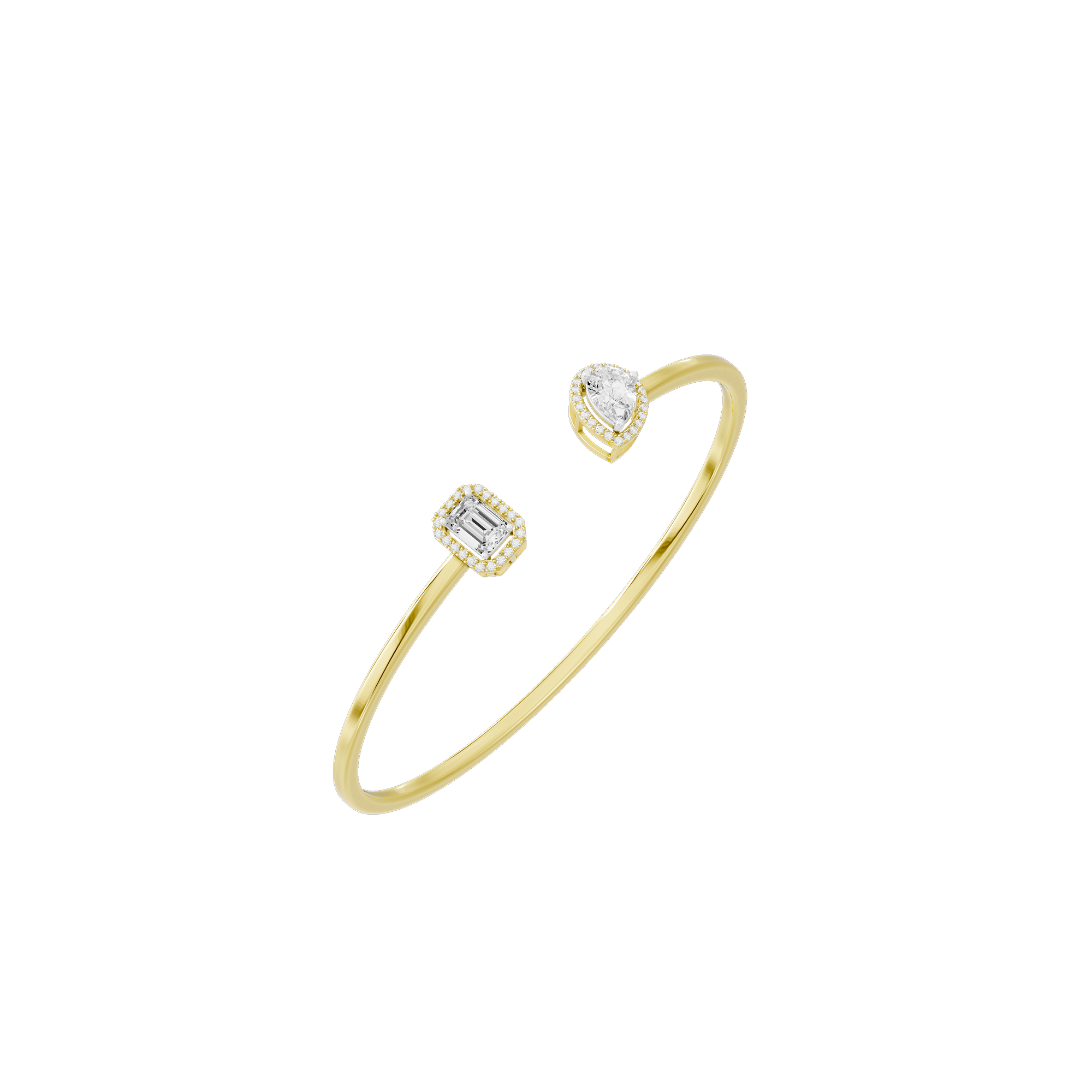 Duo Dash flexcuff 1.531 Carat Lab Grown Diamond Bracelet