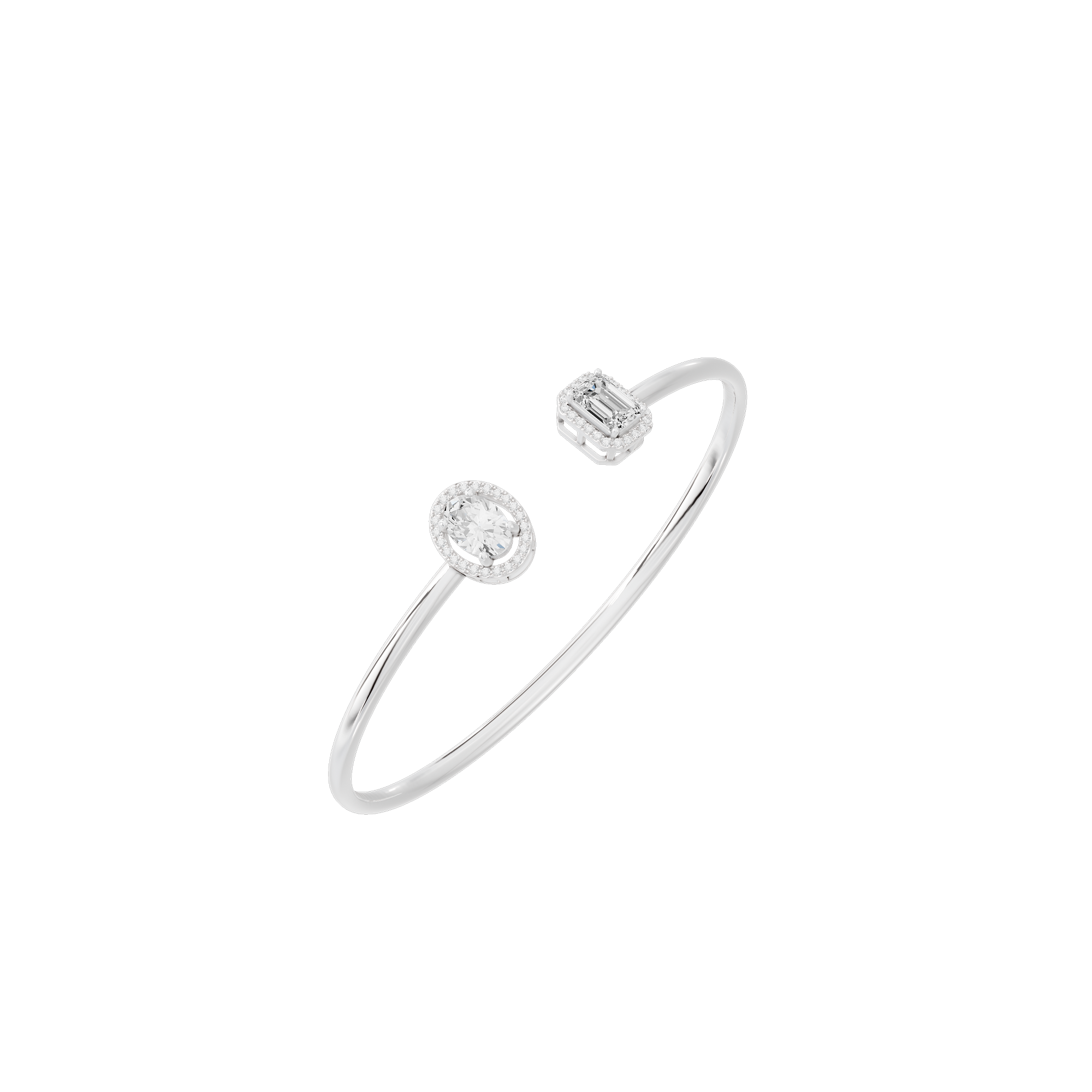 Just a pair flexcuff 2.009 Carat Lab Grown Diamond Bracelet