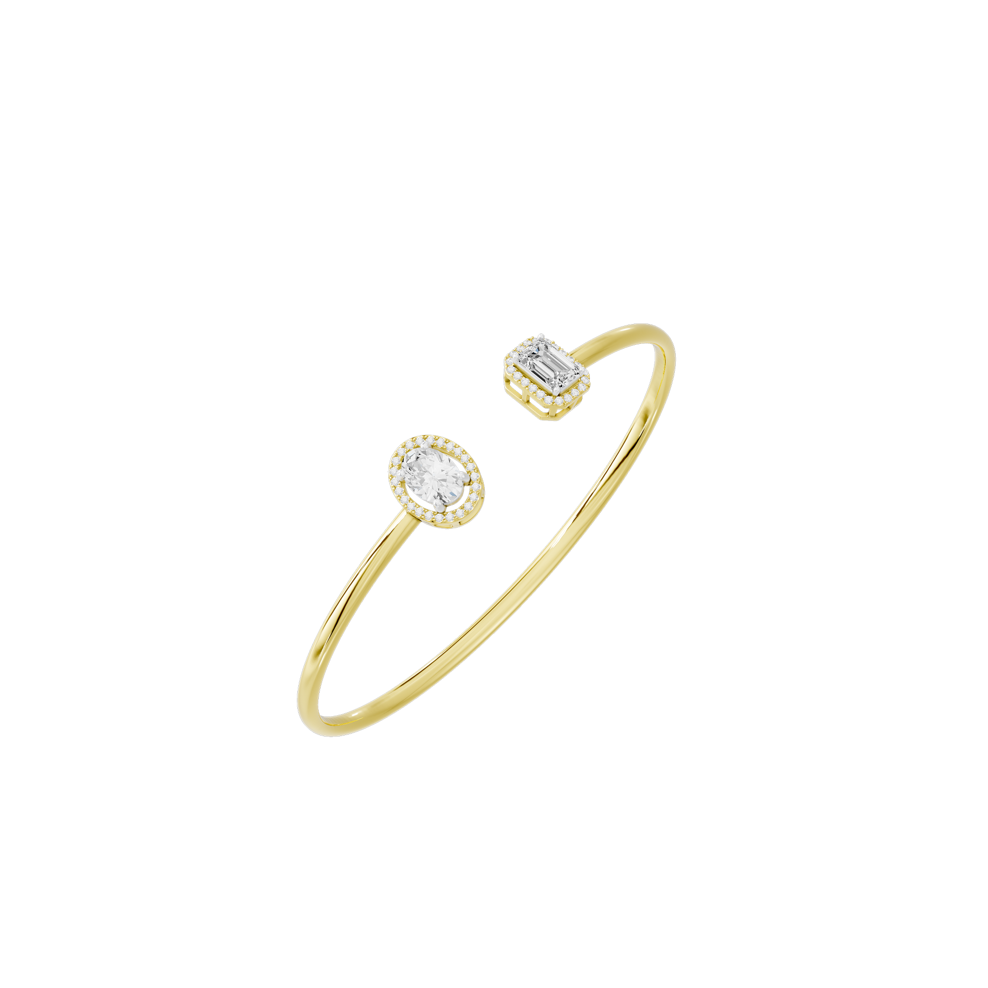 Just a pair flexcuff 2.009 Carat Lab Grown Diamond Bracelet