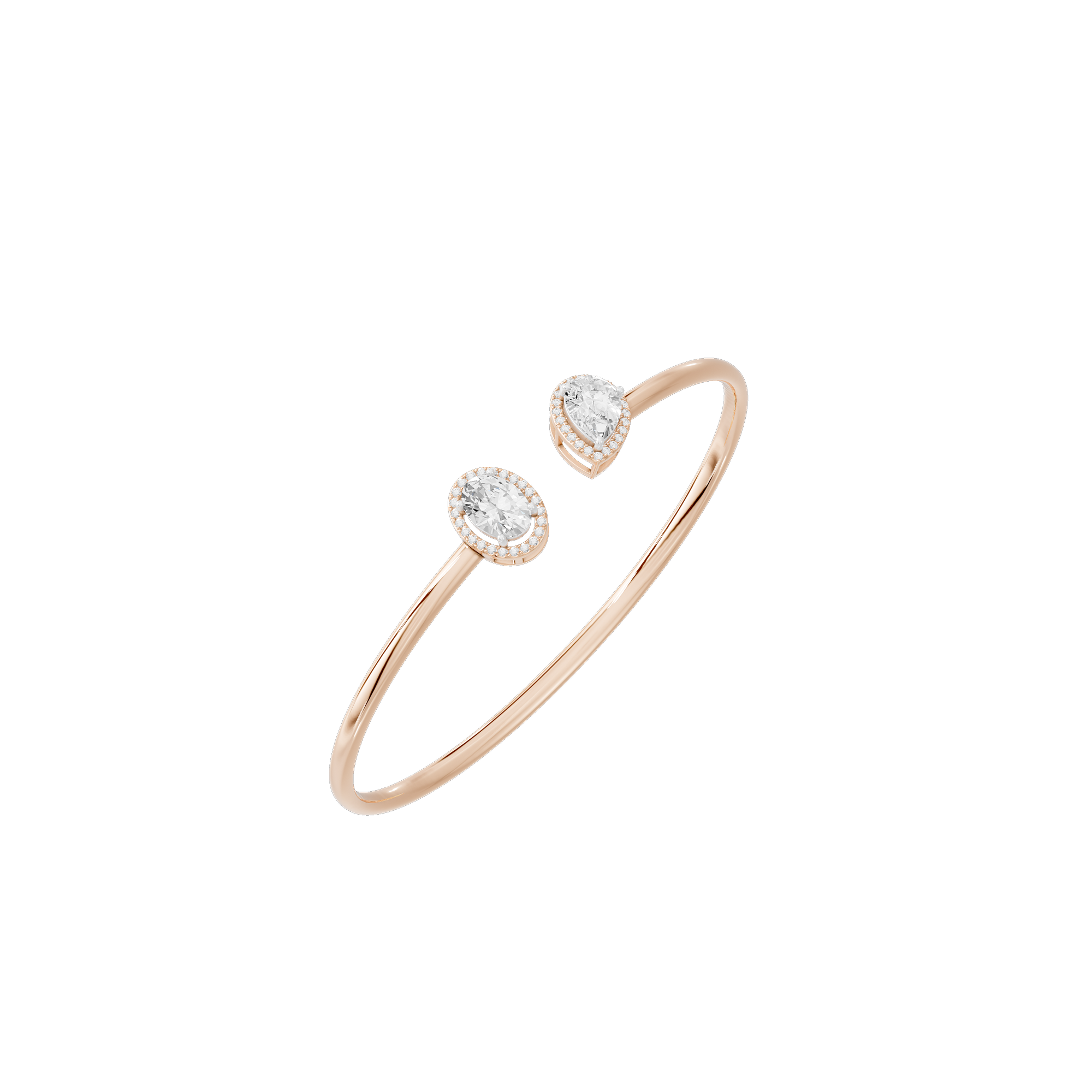 Dual Vibe flexcuff 2.266 Carat Lab Grown Diamond Bracelet