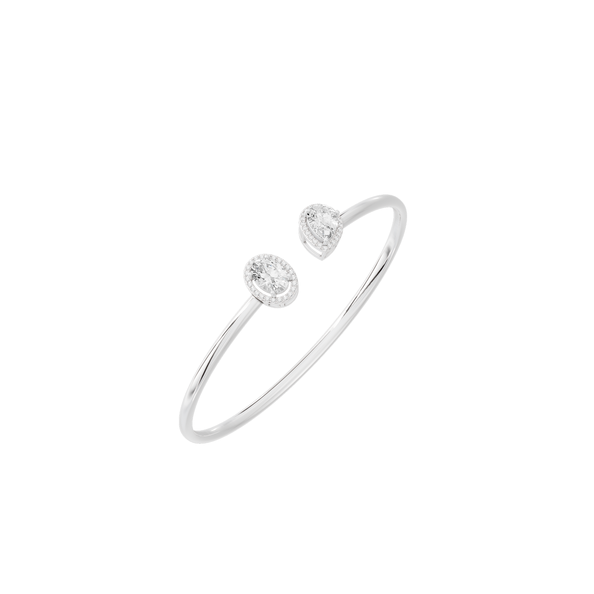 Dual Vibe flexcuff 2.266 Carat Lab Grown Diamond Bracelet