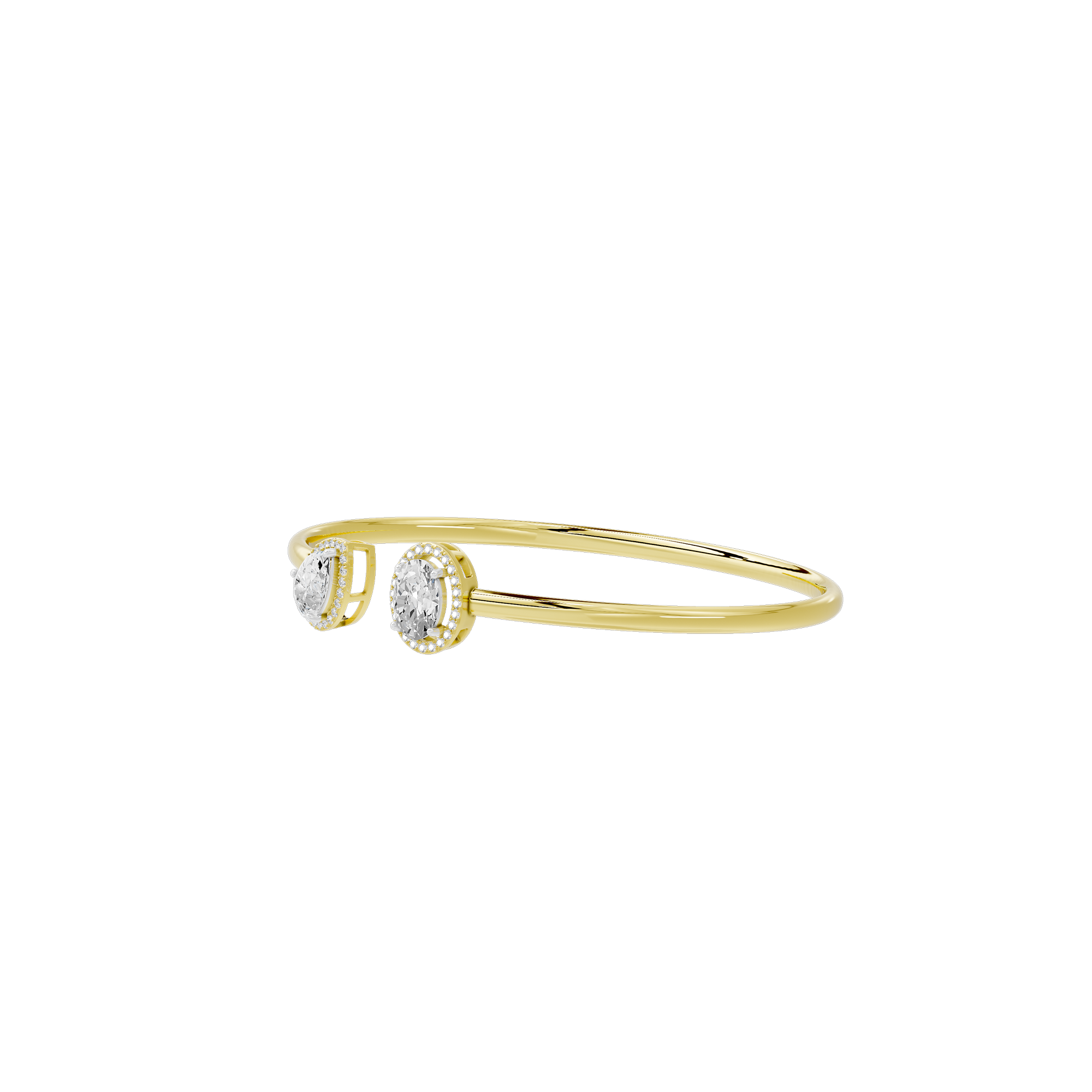 Dual Vibe flexcuff 2.266 Carat Lab Grown Diamond Bracelet