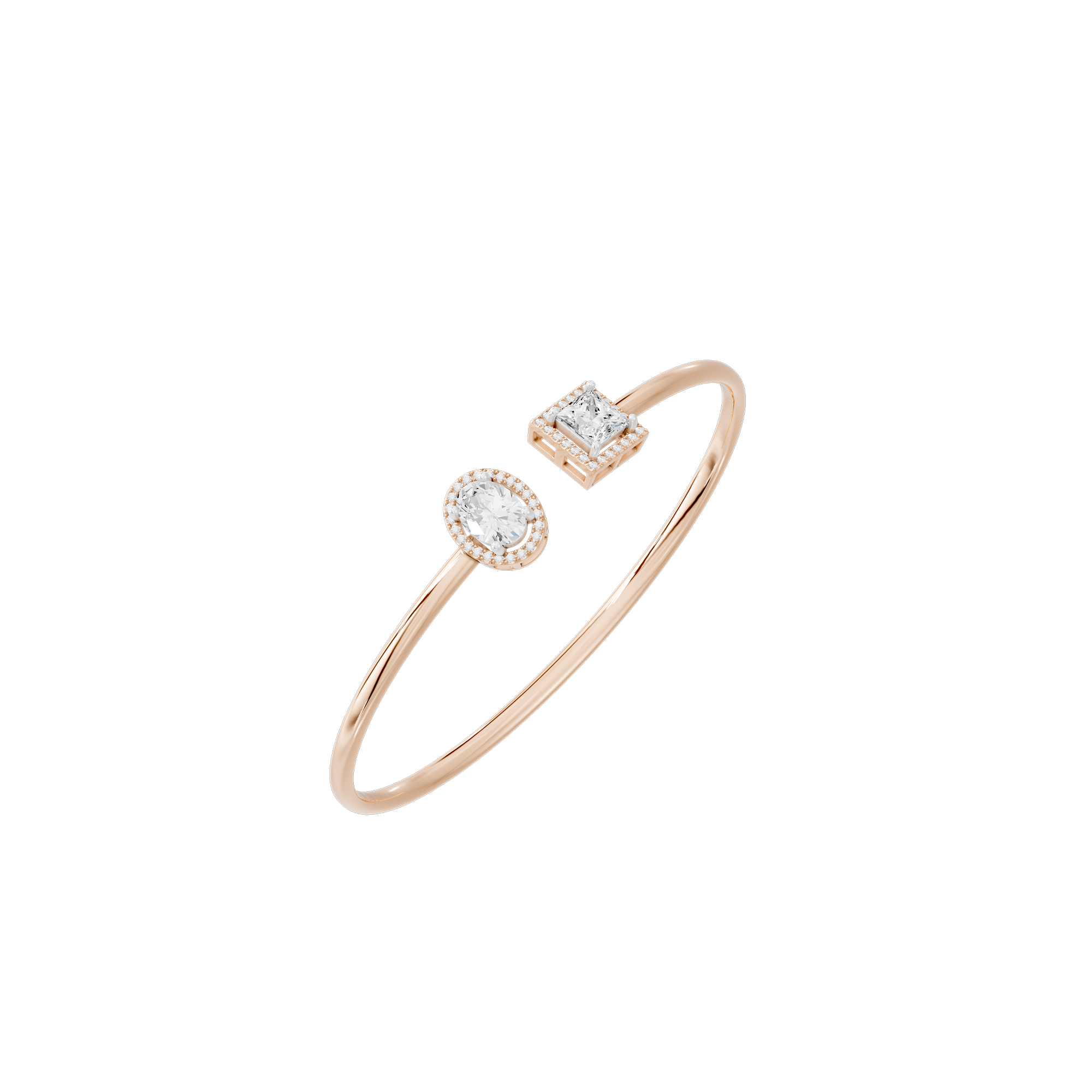 Double Dazz flexcuff 2.324 Carat Lab Grown Diamond Bracelet