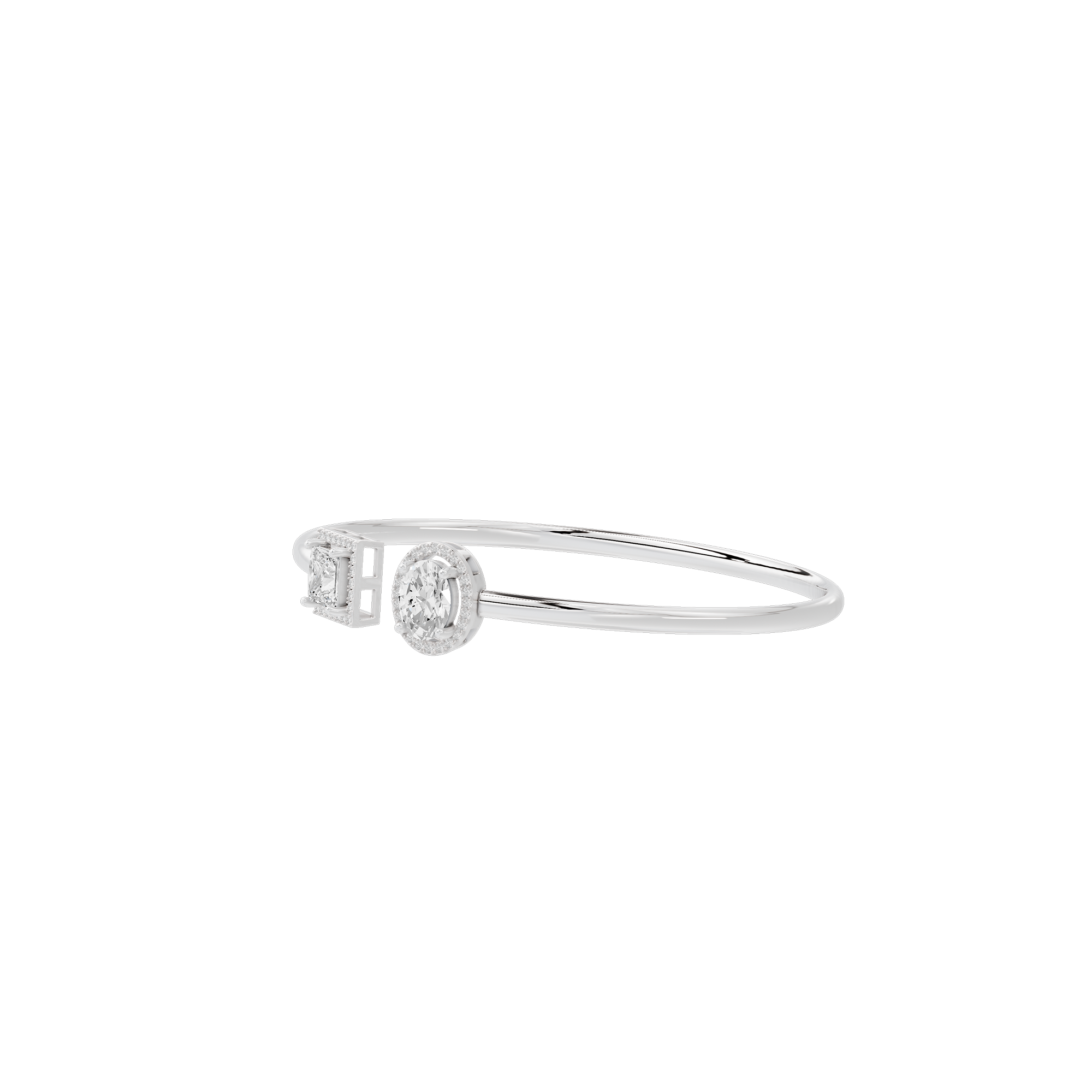 Double Dazz flexcuff 2.324 Carat Lab Grown Diamond Bracelet