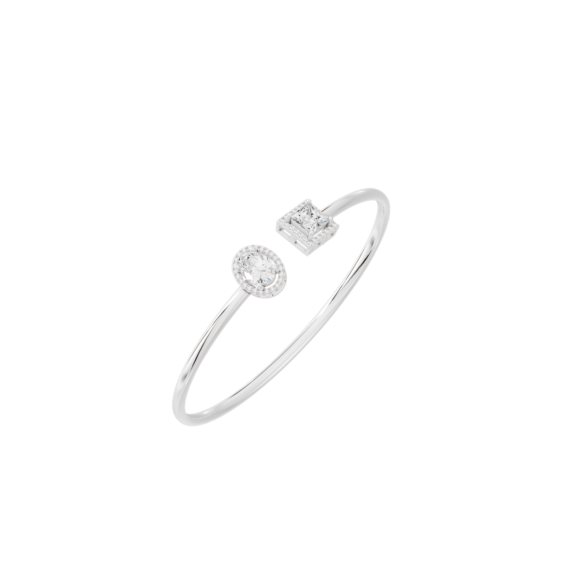 Double Dazz flexcuff 2.324 Carat Lab Grown Diamond Bracelet