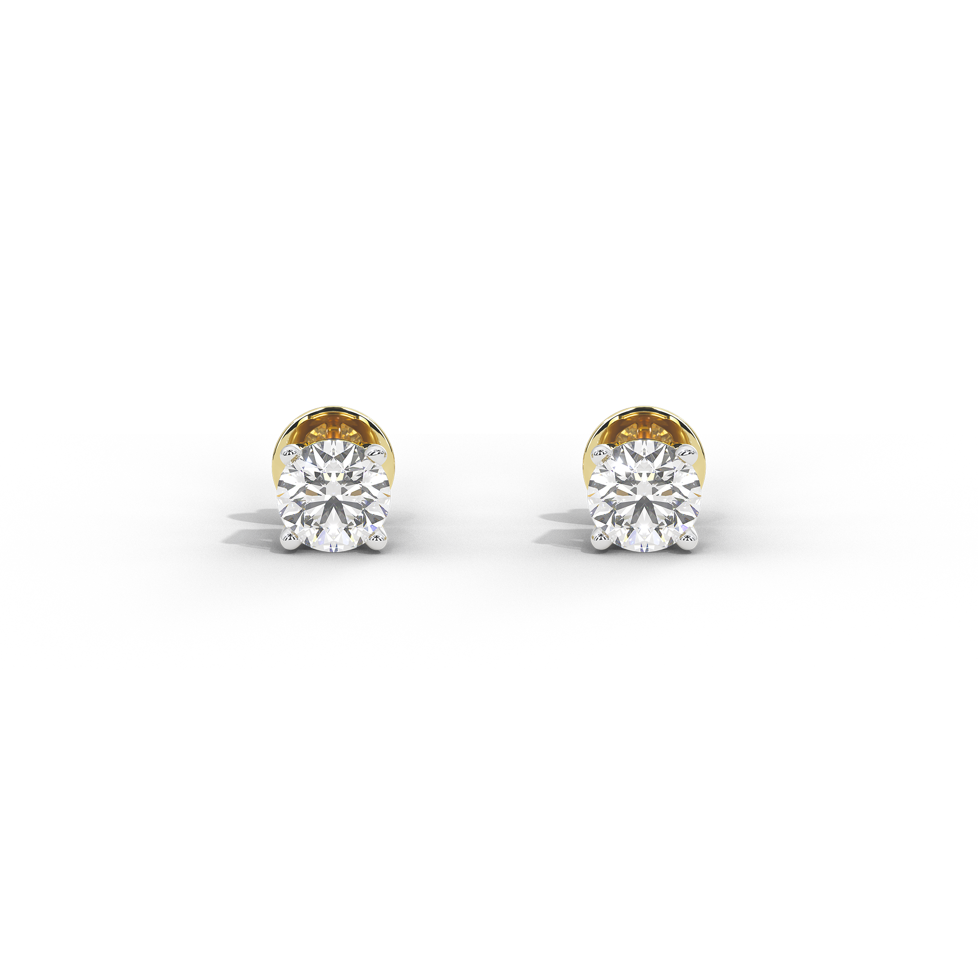 Single Serve Solitaire 1.073 Carat Lab Grown Diamond Stud Earrings -
