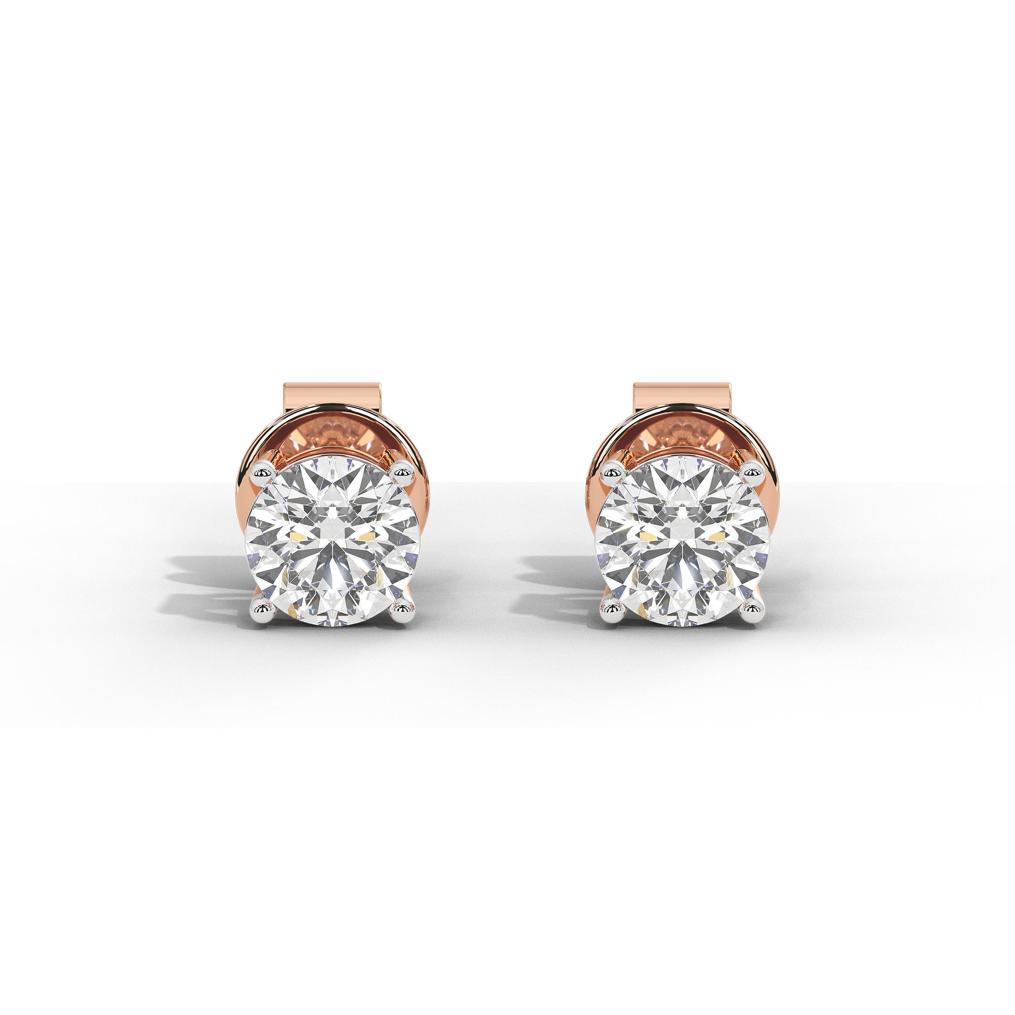 Babe Stud Solitaire 4.16 Carat Lab Grown Diamond Stud Earrings