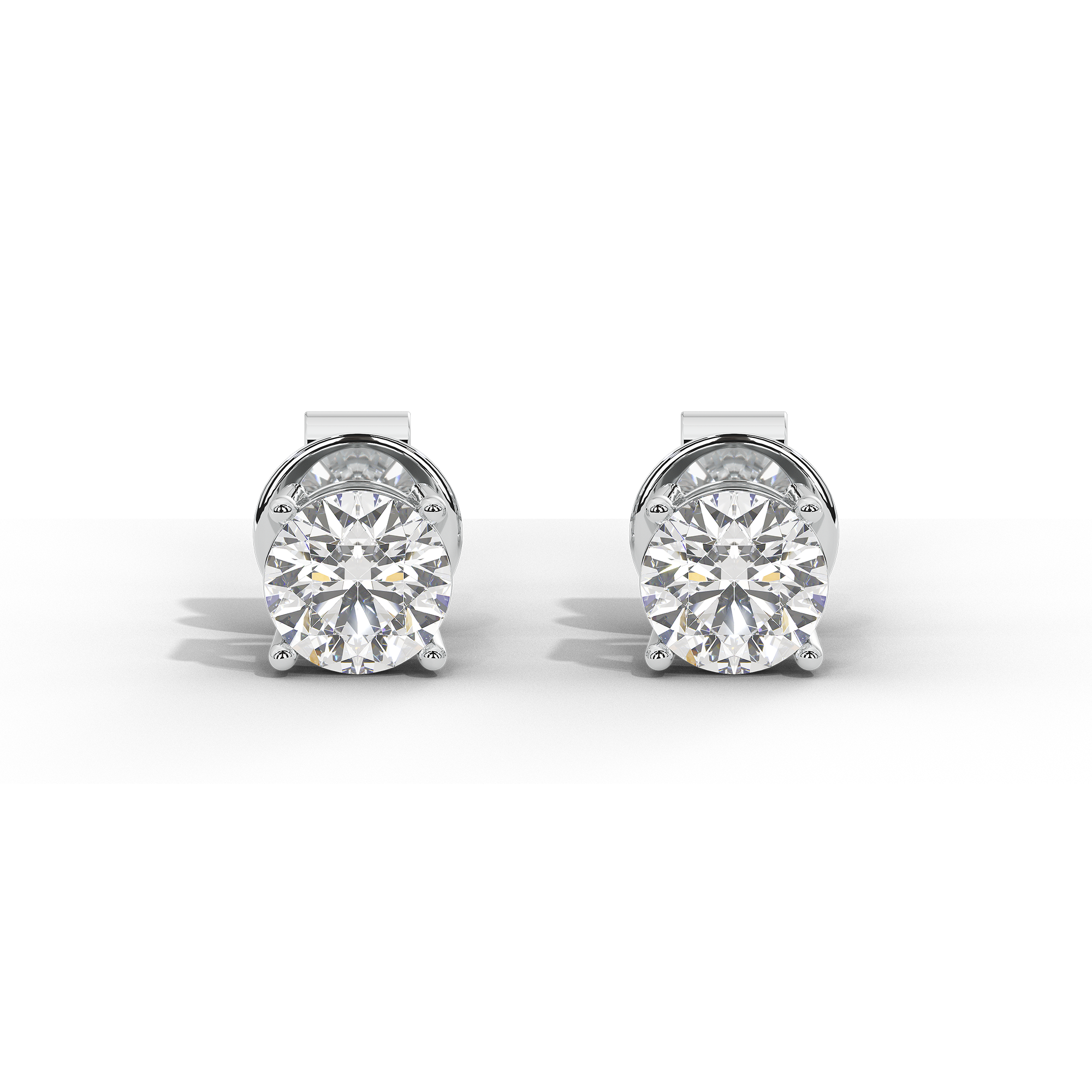 Babe Stud Solitaire 4.16 Carat Lab Grown Diamond Stud Earrings