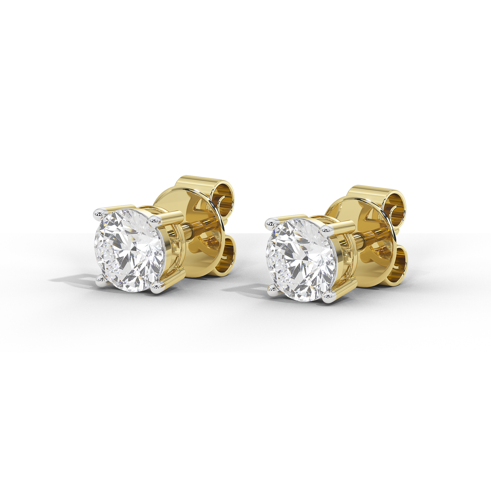 Babe Stud Solitaire 4.16 Carat Lab Grown Diamond Stud Earrings