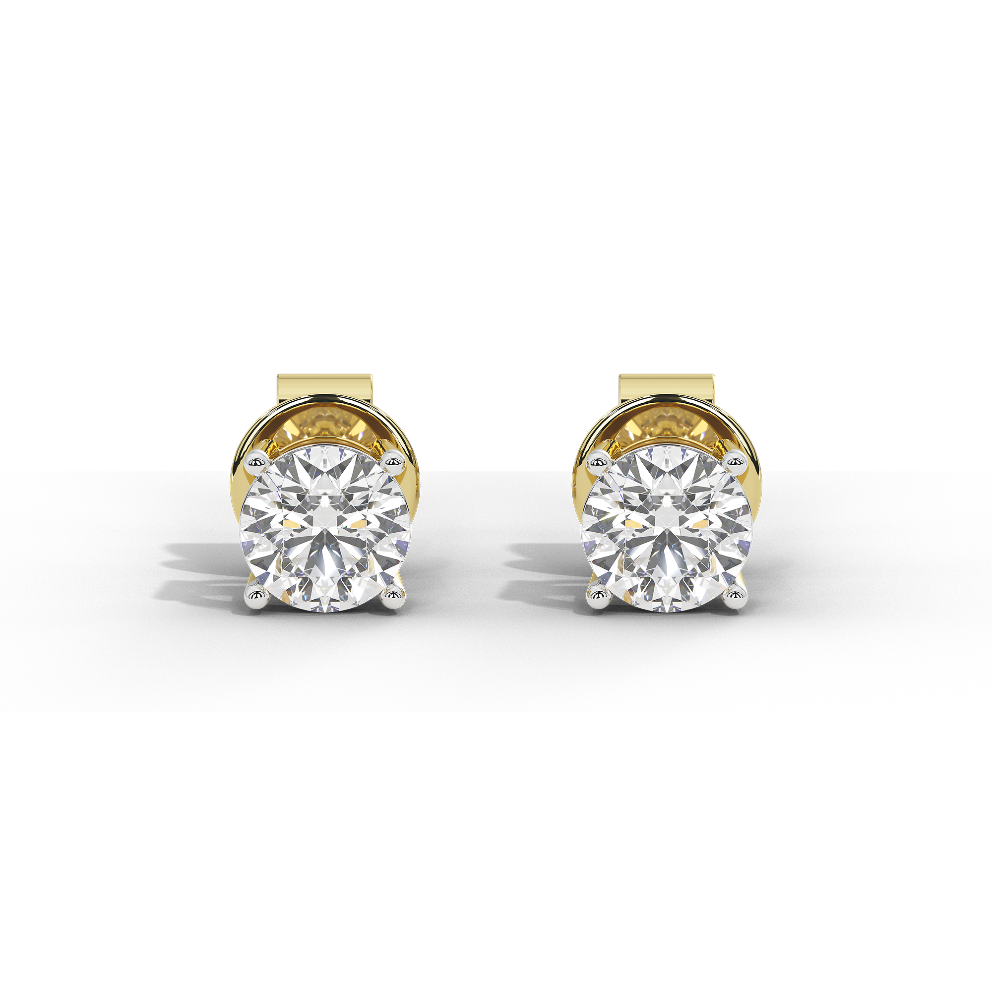 Babe Stud Solitaire 4.16 Carat Lab Grown Diamond Stud Earrings