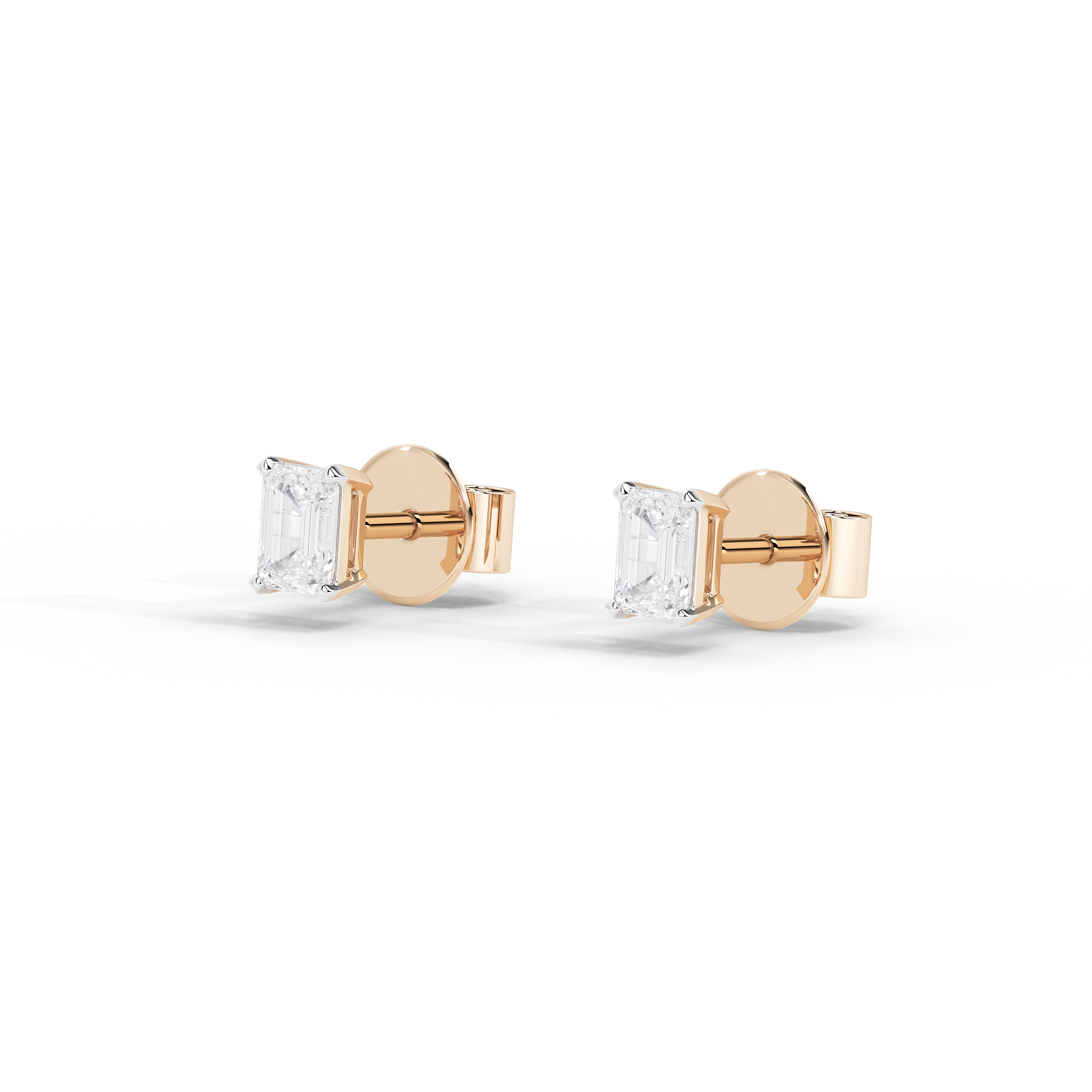 Solo Glow Solitaire 2.228 Carat Lab Grown Diamond Stud Earrings