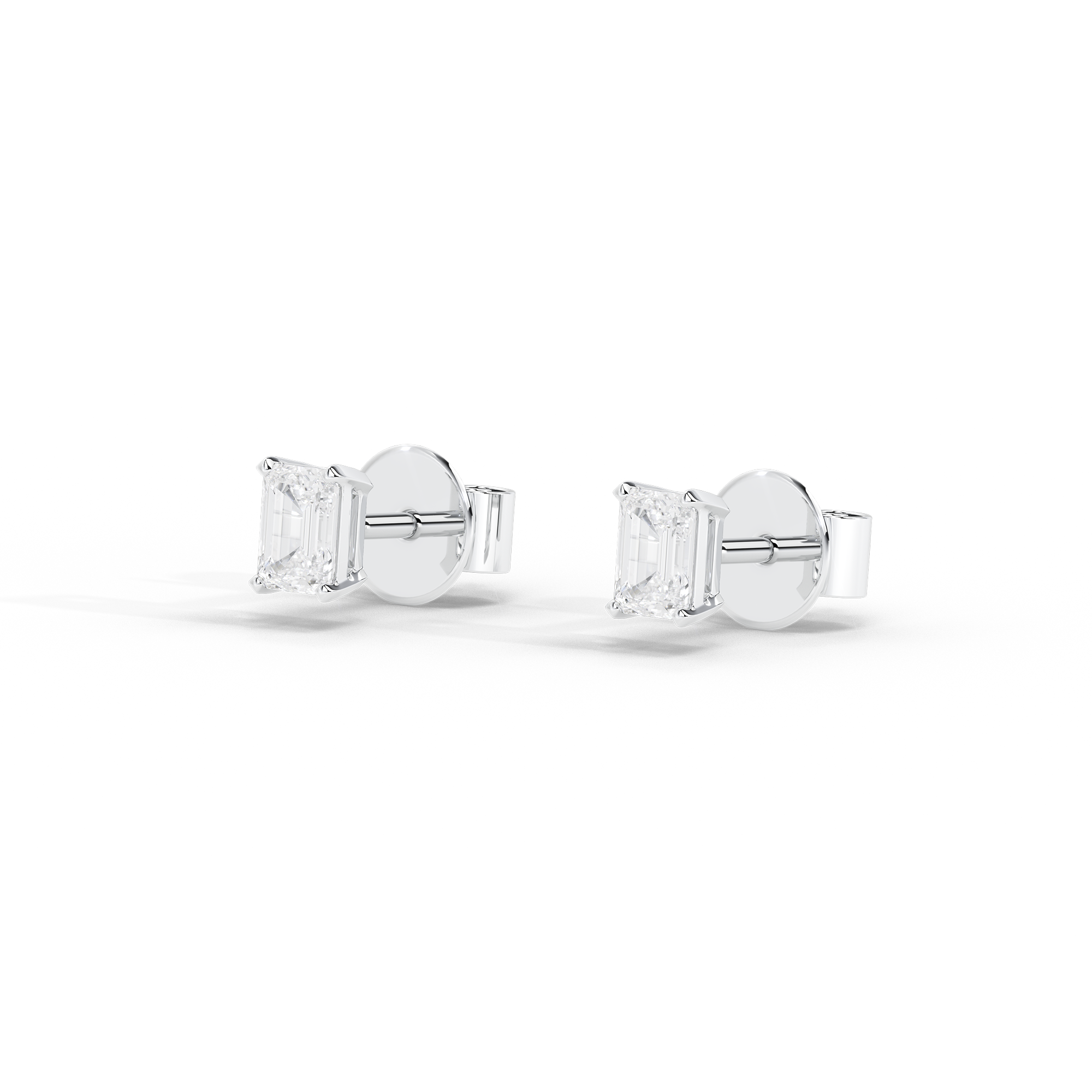 Solo Glow Solitaire 2.228 Carat Lab Grown Diamond Stud Earrings