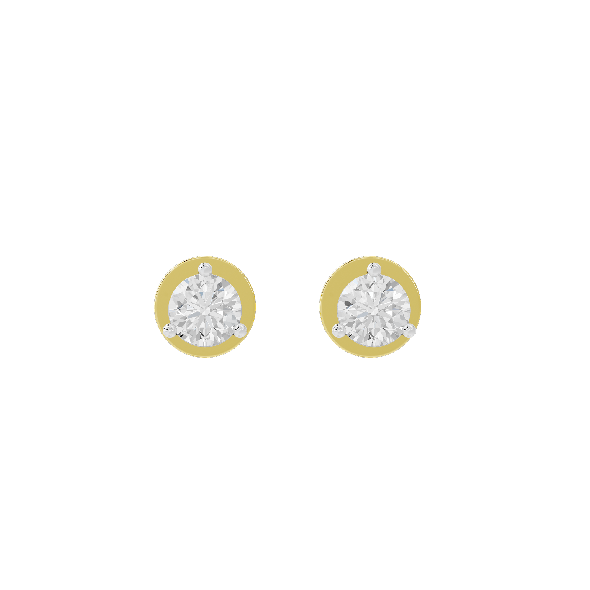 One Hit solitaire 1.465 Carat Lab Grown Diamond Stud Earrings