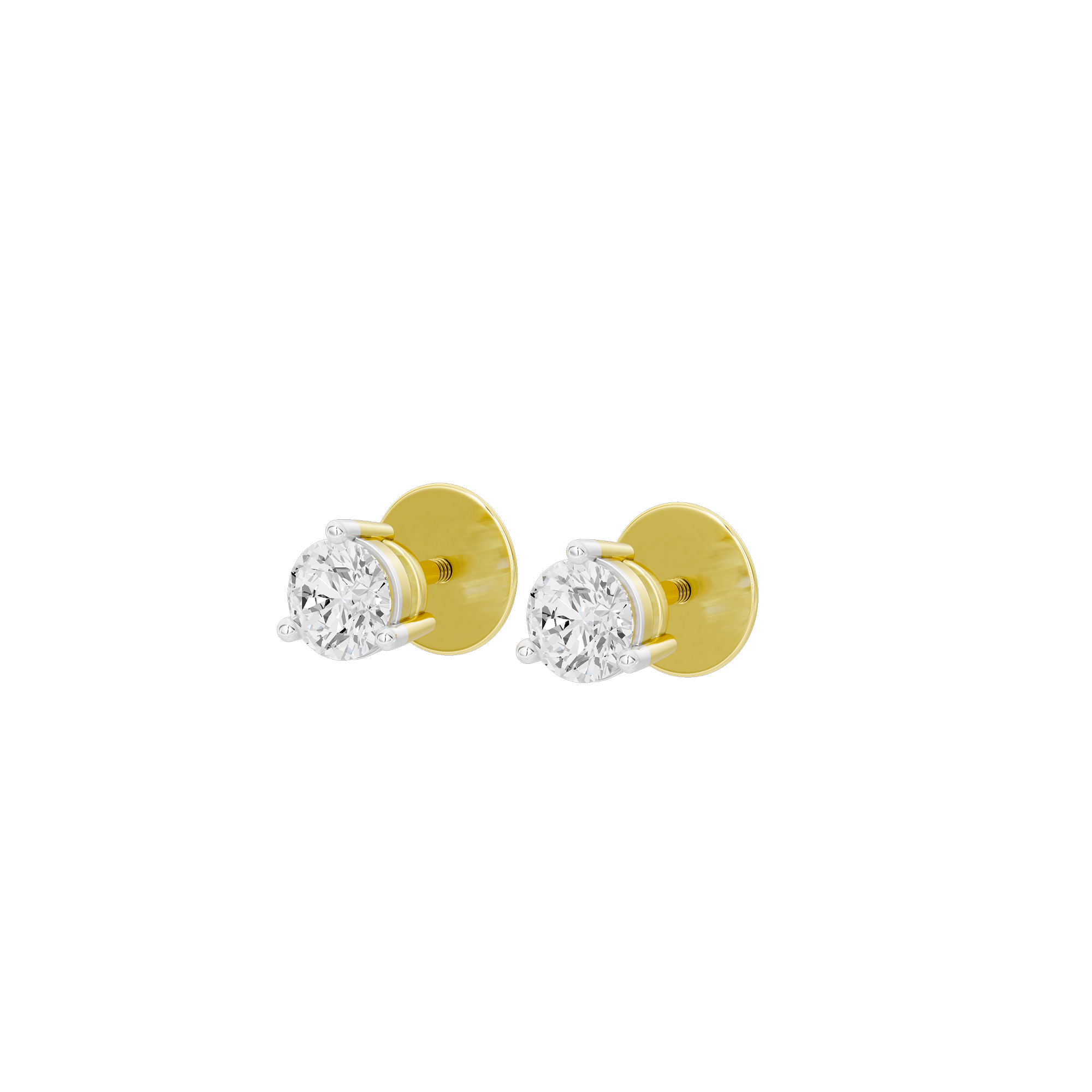 One Hit solitaire 1.465 Carat Lab Grown Diamond Stud Earrings