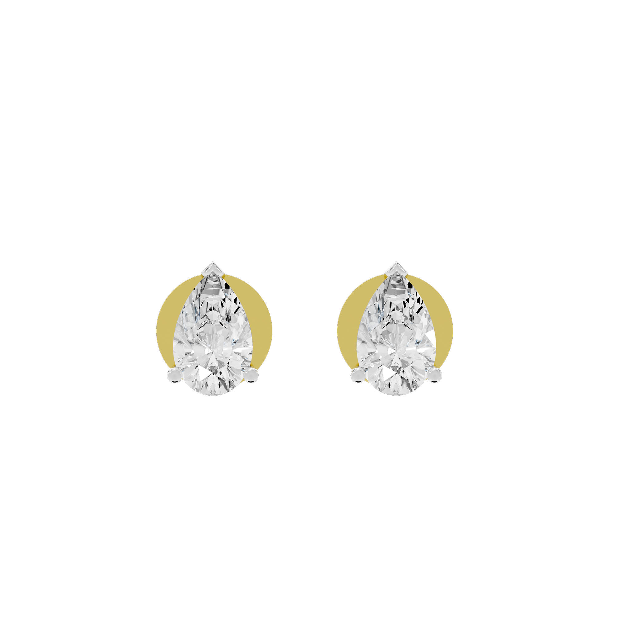 Eira Pear Studs 2.106 Lab Grown Diamond Earring