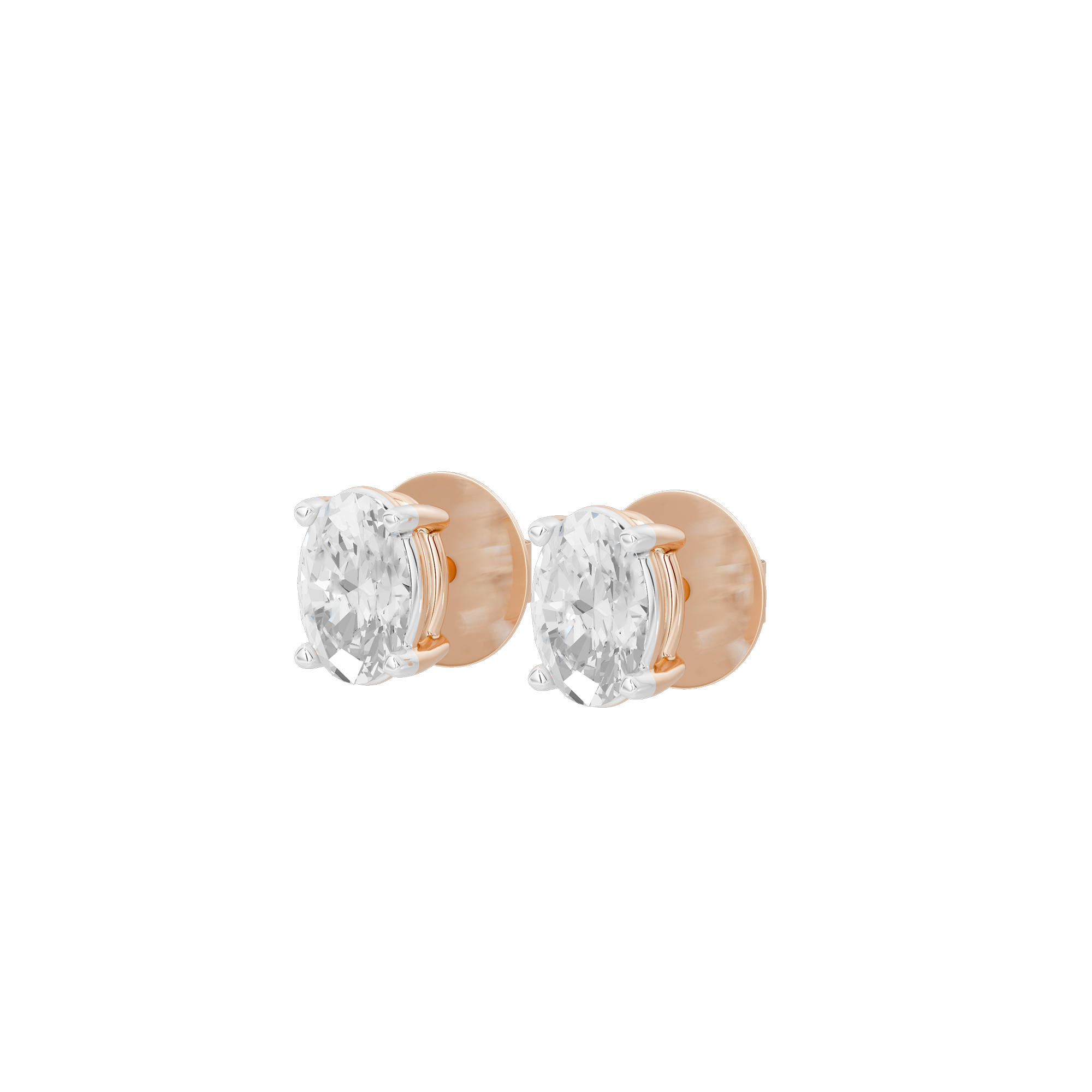 Power Solitaire 3.131 Carat Lab Grown Diamond Stud Earrings