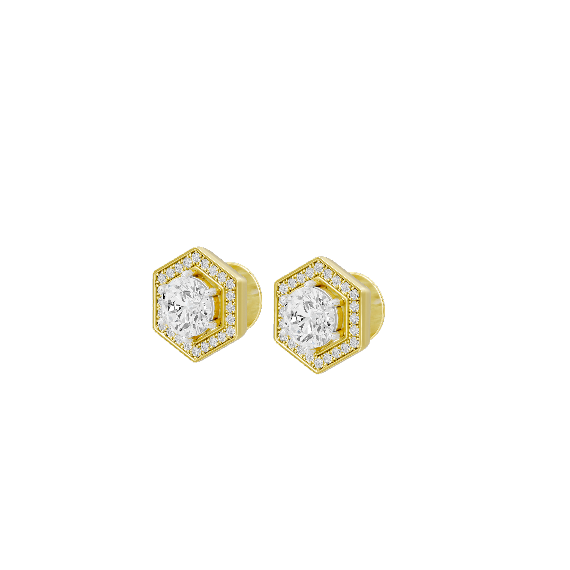 TriFlect Studs 3.046 Carat Lab Grown Diamond Earrings