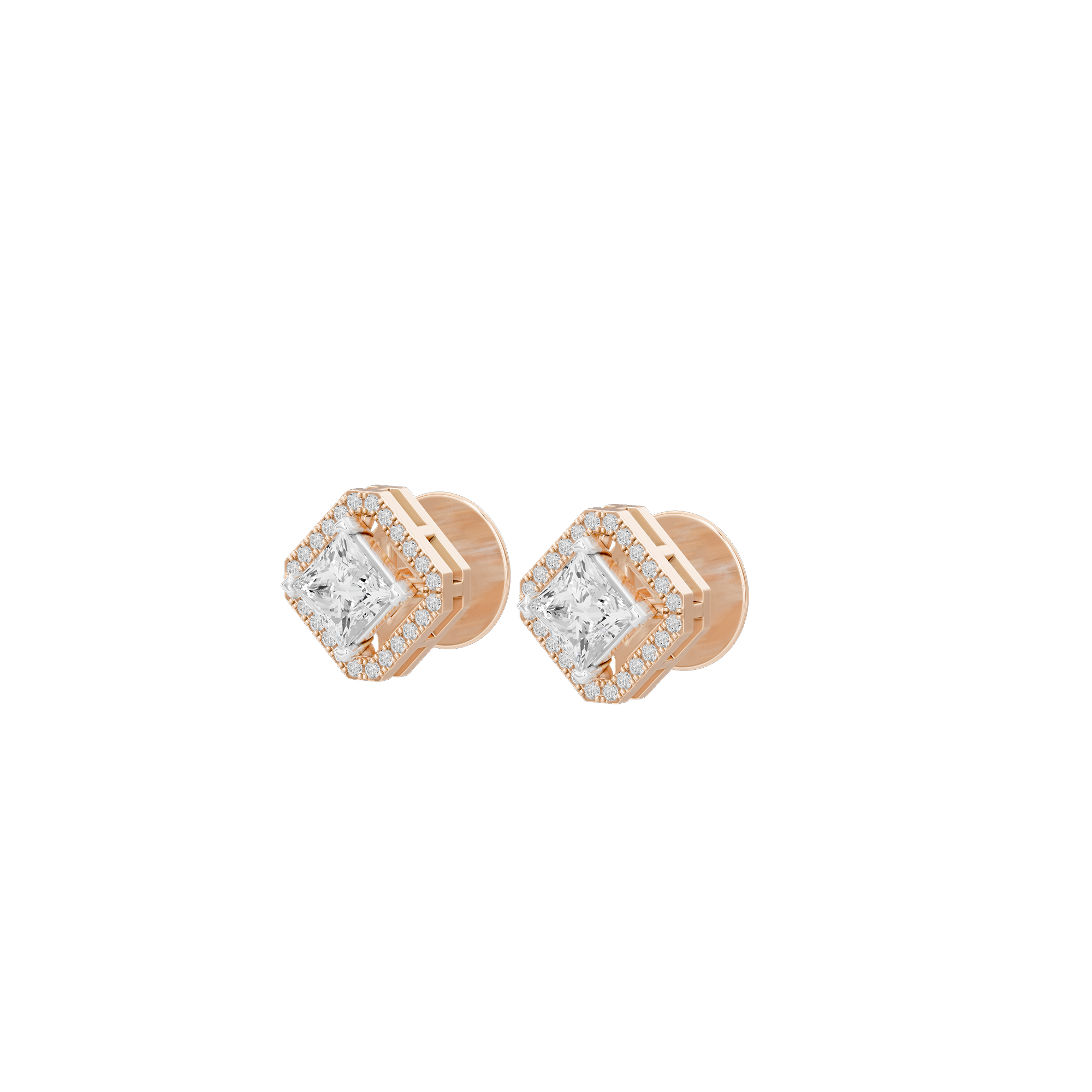 Princess Treament 2.306 Carat Lab Grown Diamond Studs