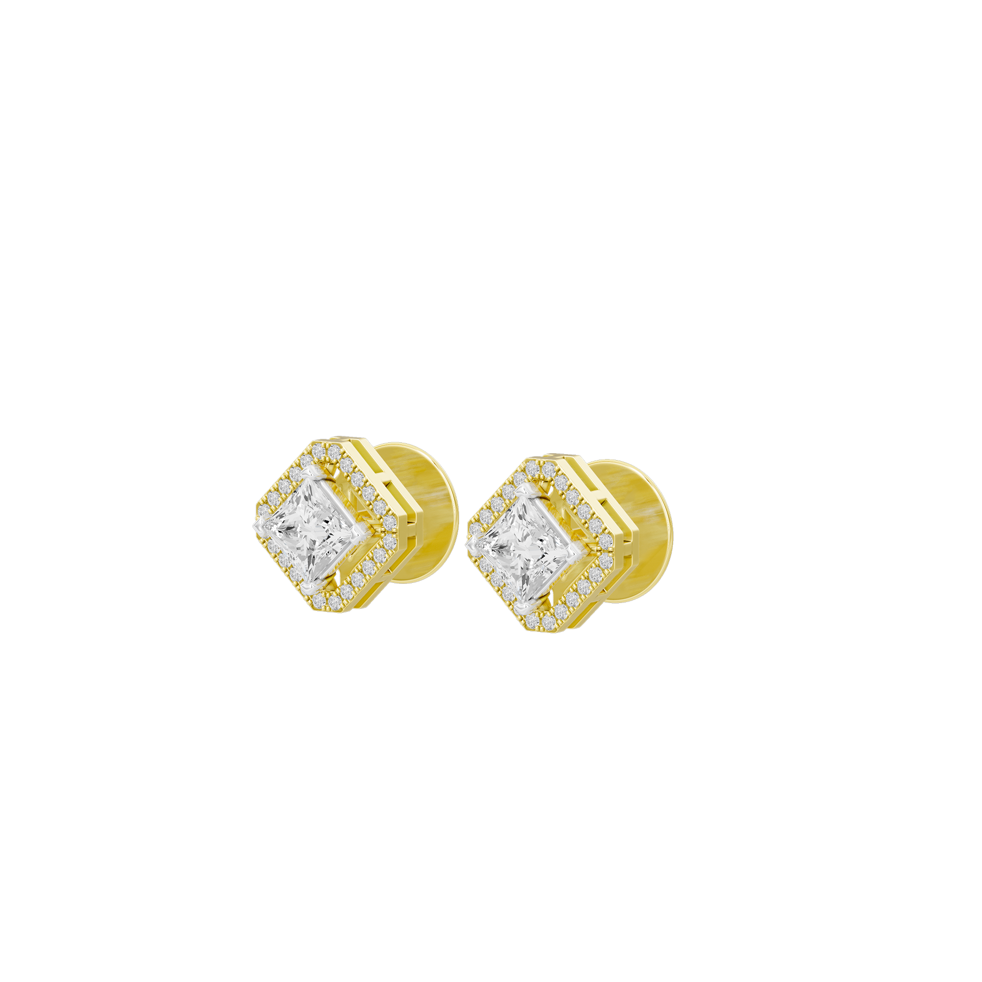 Princess Treament 2.306 Carat Lab Grown Diamond Studs