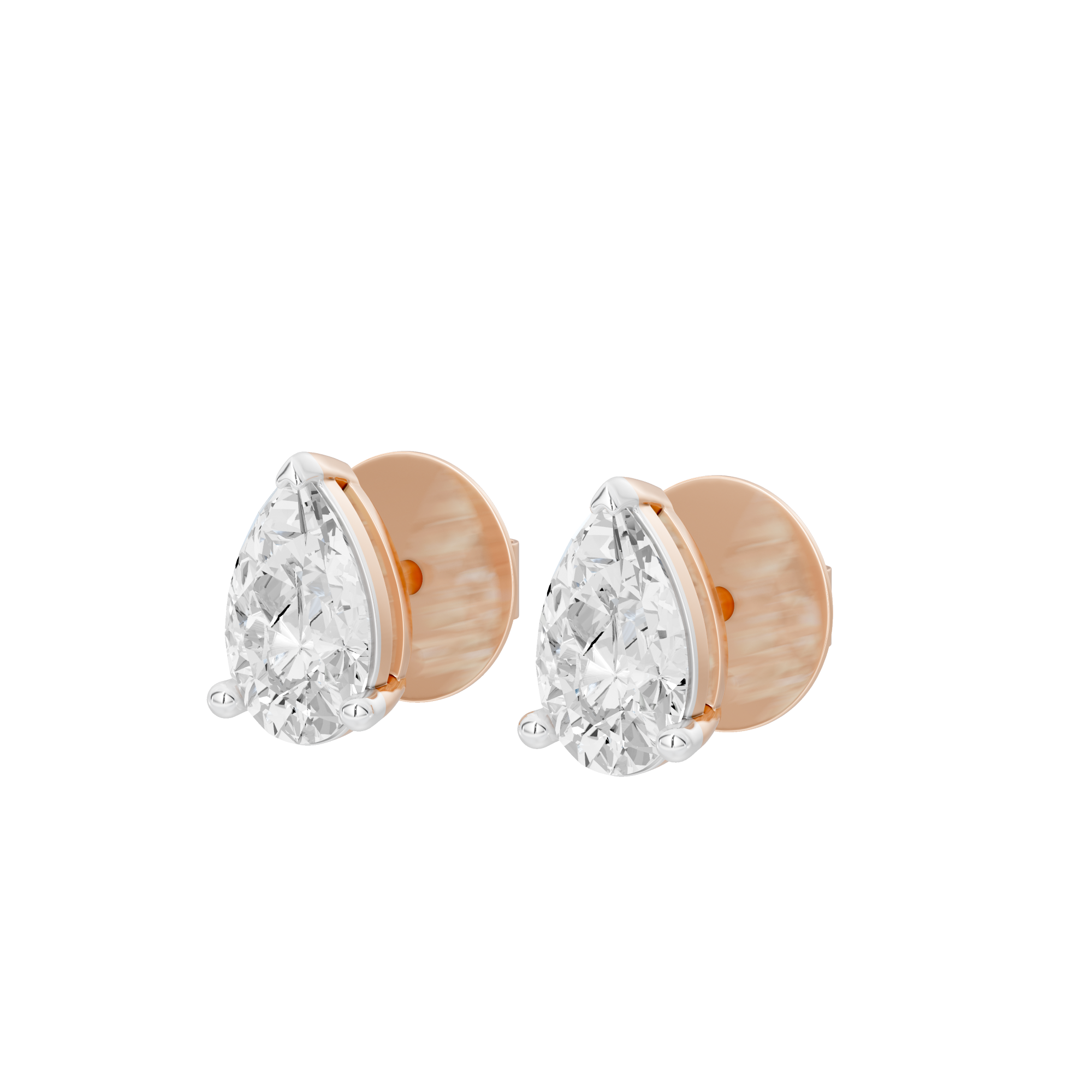 Pear Up Solitaire 2.169 Carat Lab Grown Diamond Studs
