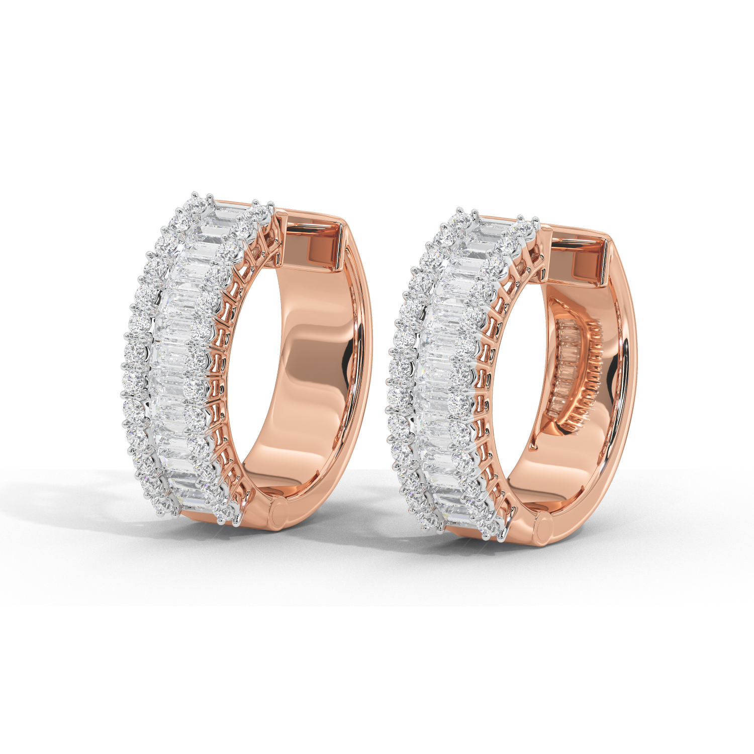 Beamline Hoops 1.63 Carat Lab Grown Diamond Earrings