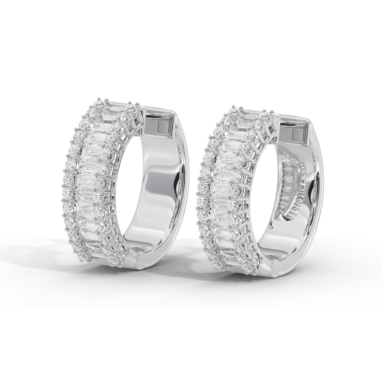 Beamline Hoops 1.63 Carat Lab Grown Diamond Earrings