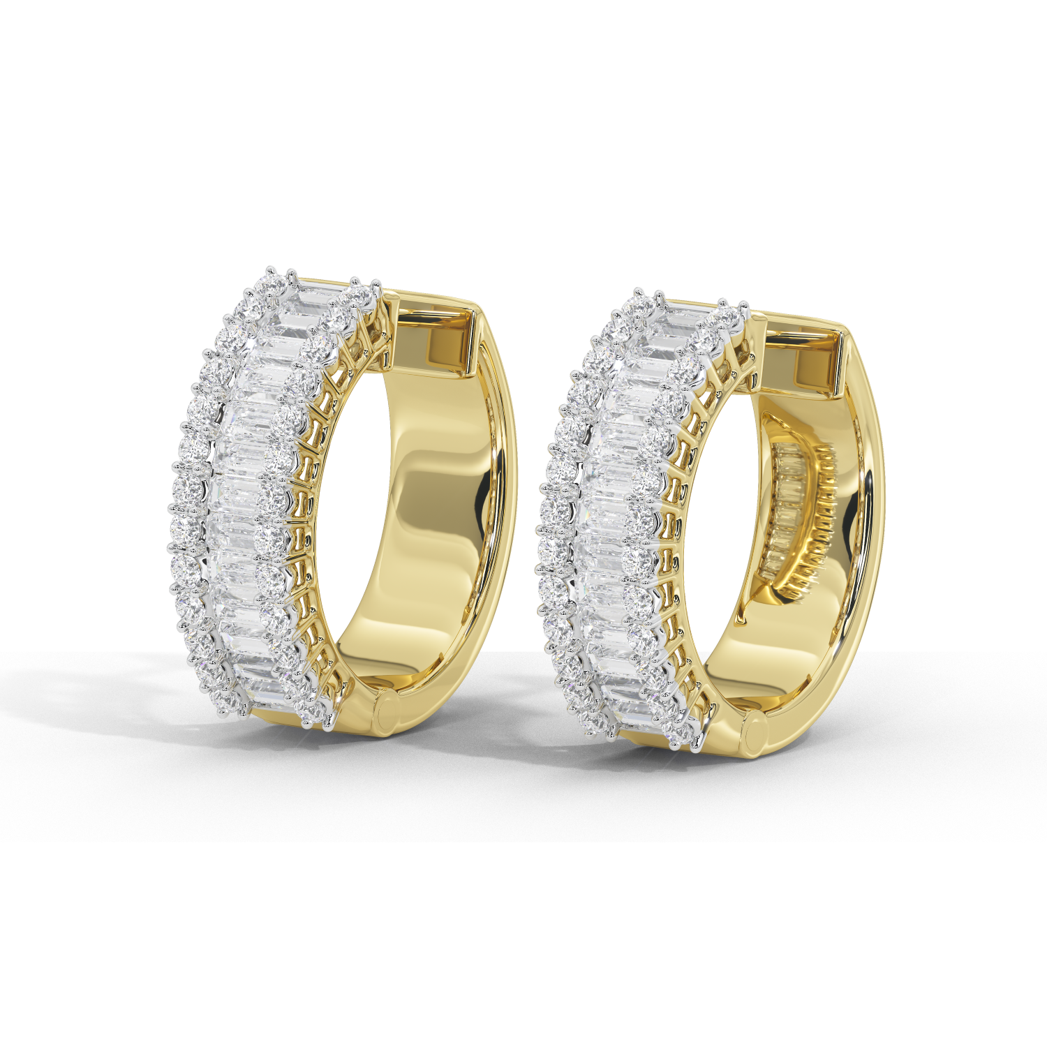 Beamline Hoops 1.63 Carat Lab Grown Diamond Earrings