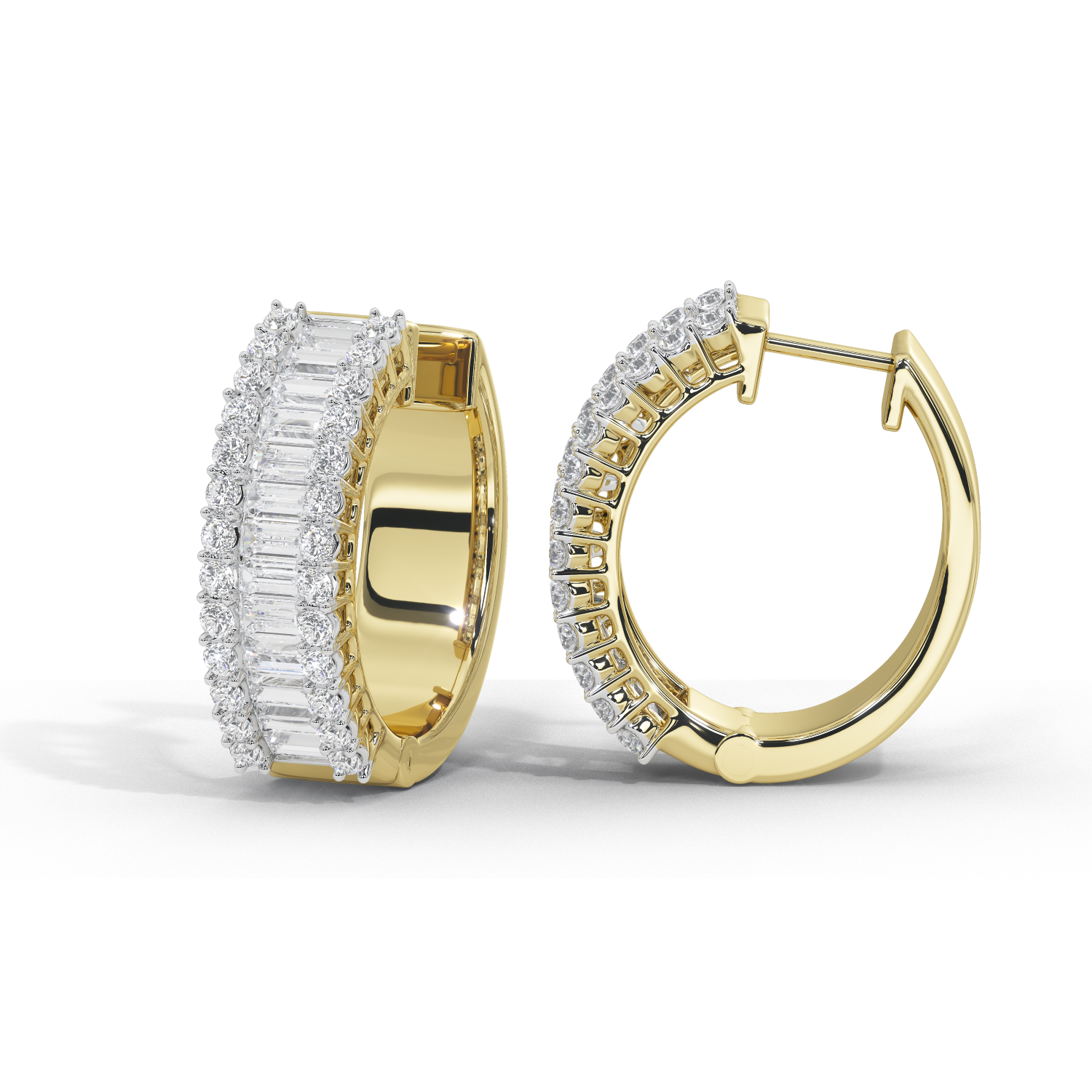 Beamline Hoops 1.63 Carat Lab Grown Diamond Earrings