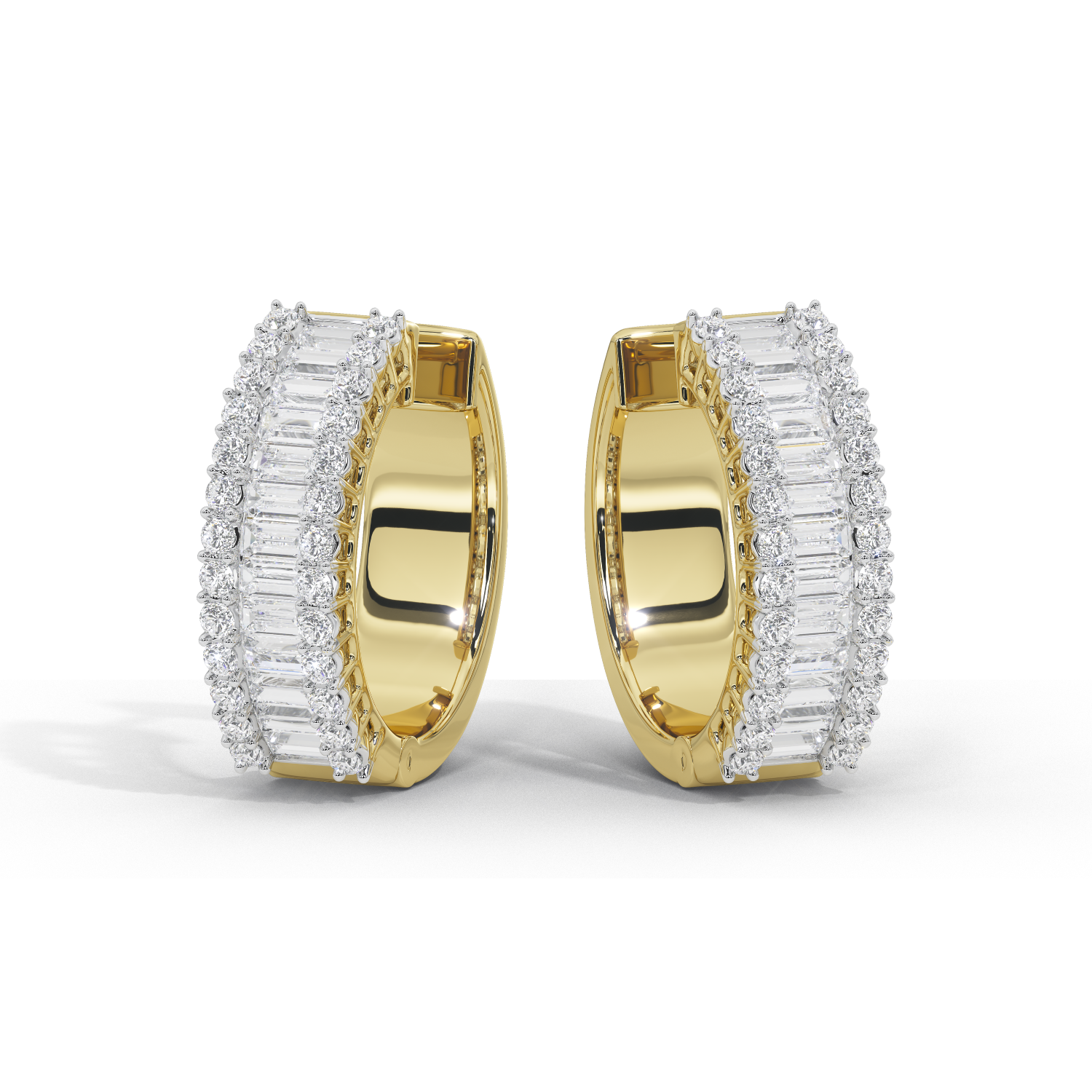 Beamline Hoops 1.63 Carat Lab Grown Diamond Earrings