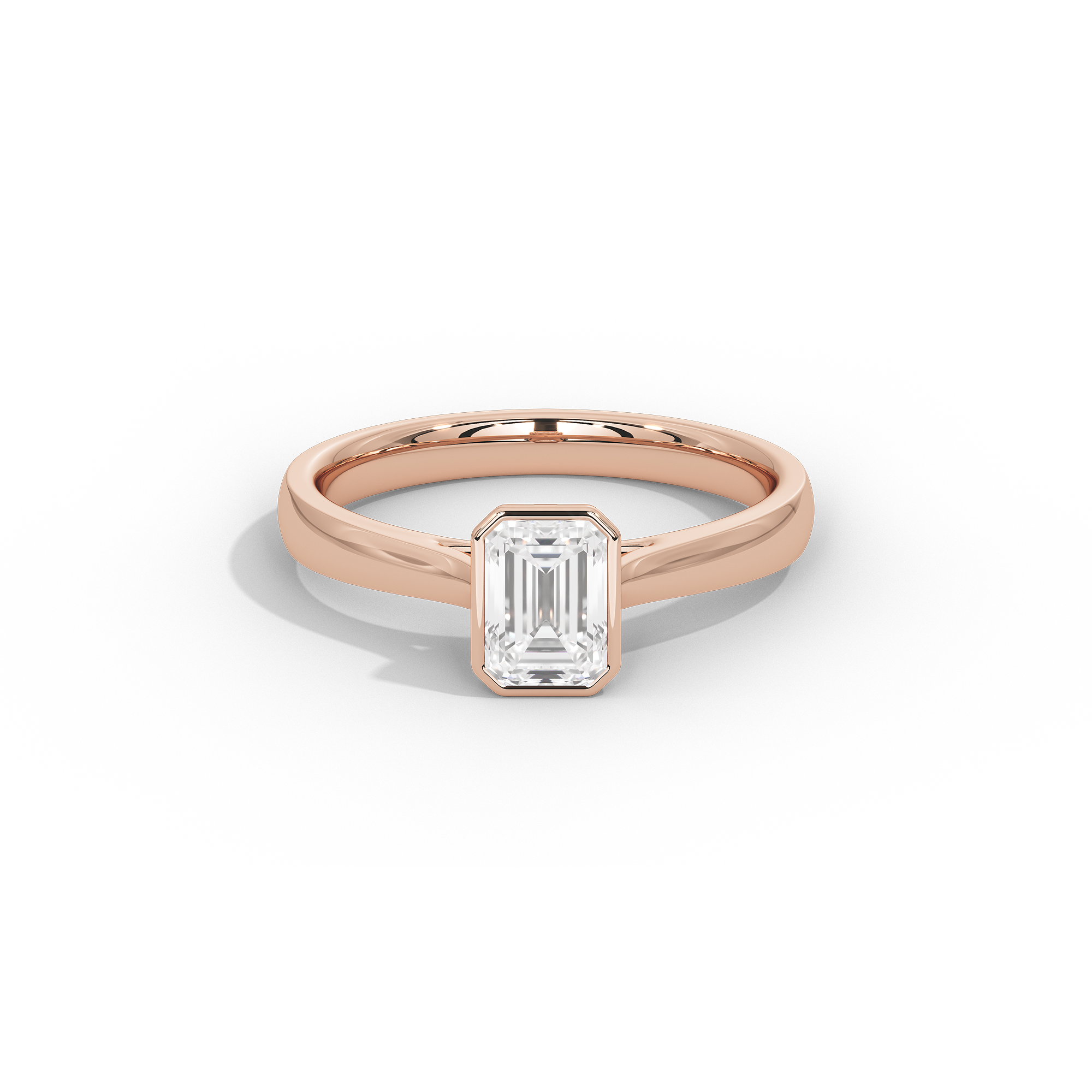 Solasta Emerald Singula Bezel 2.06 Lab Grown Diamond Ring