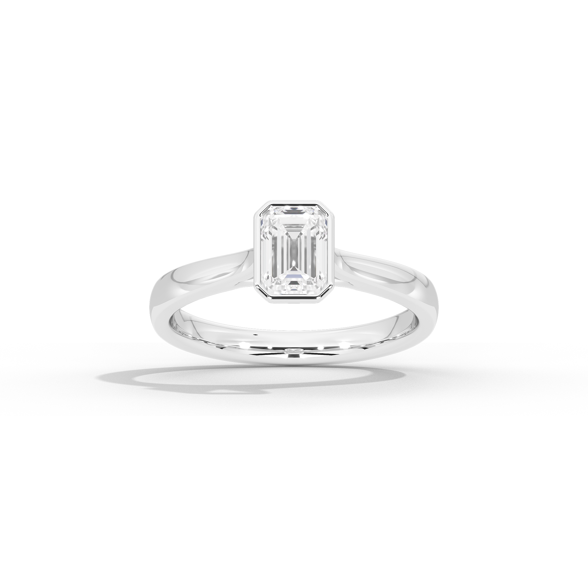 Solasta Emerald Singula Bezel 2.06 Lab Grown Diamond Ring