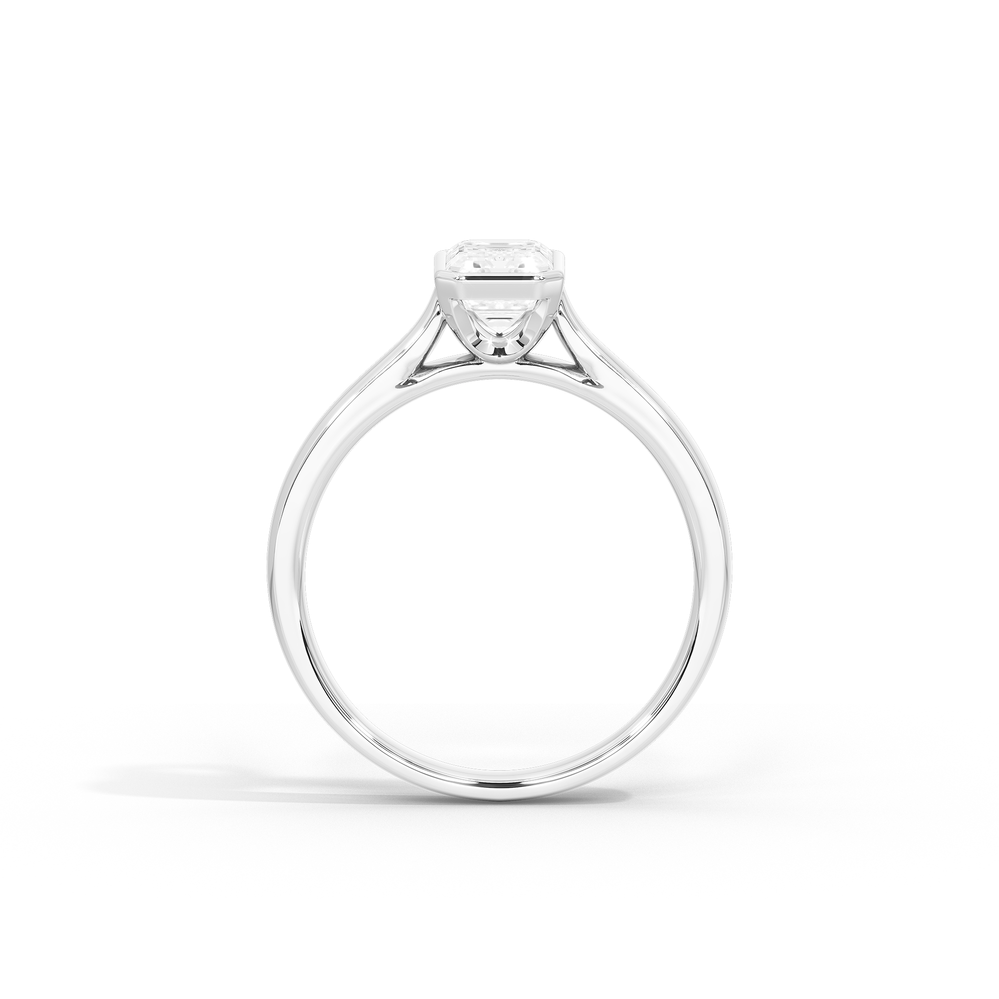 Solasta Emerald Singula Bezel 2.06 Lab Grown Diamond Ring