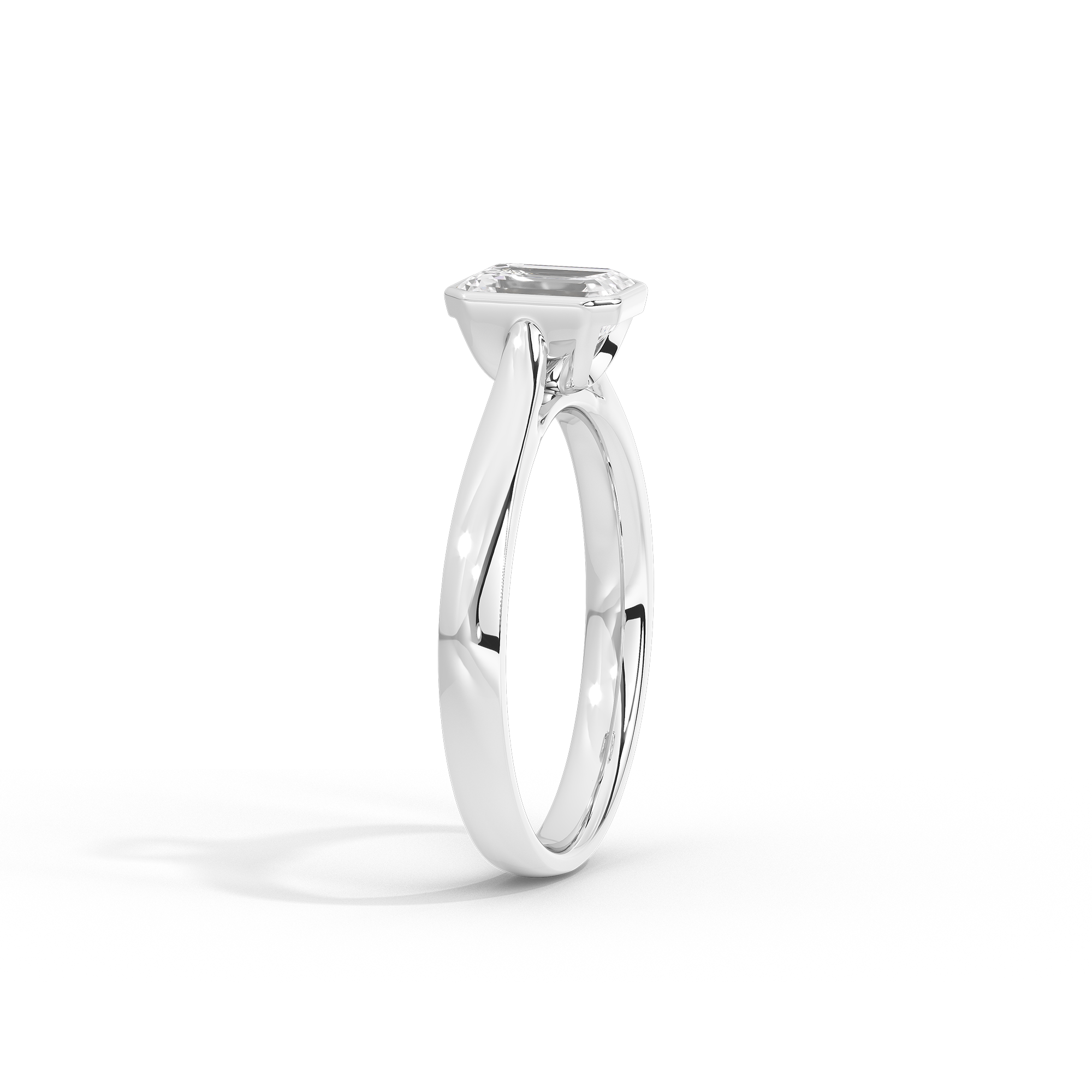 Solasta Emerald Singula Bezel 2.06 Lab Grown Diamond Ring