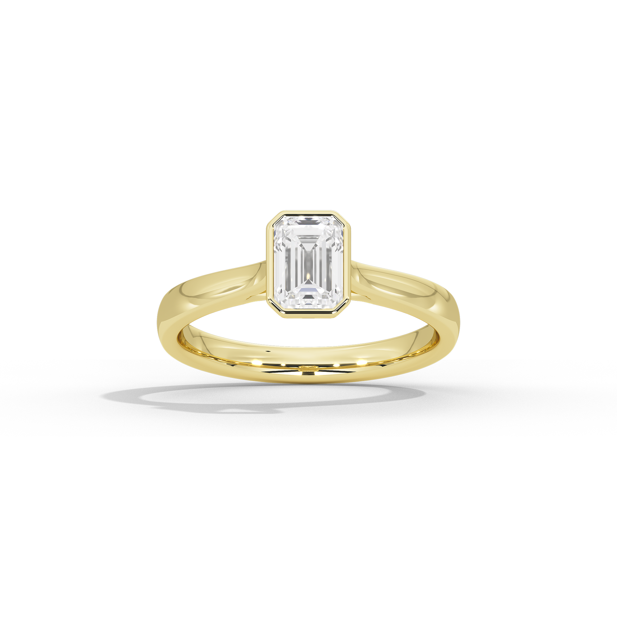 Solasta Emerald Singula Bezel 2.06 Lab Grown Diamond Ring