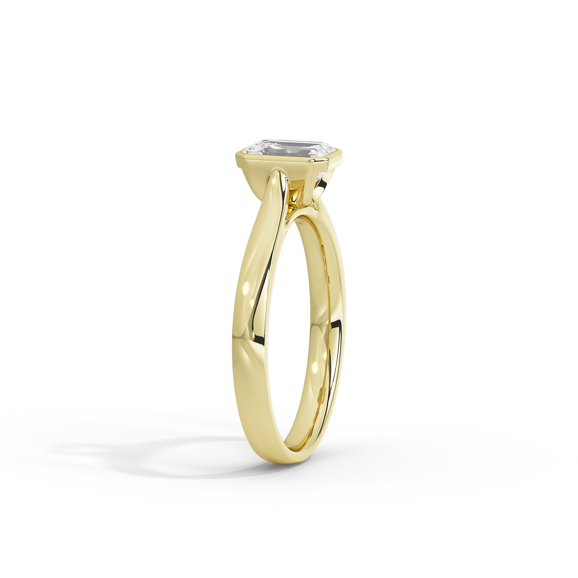 Solasta Emerald Singula Bezel 2.06 Lab Grown Diamond Ring