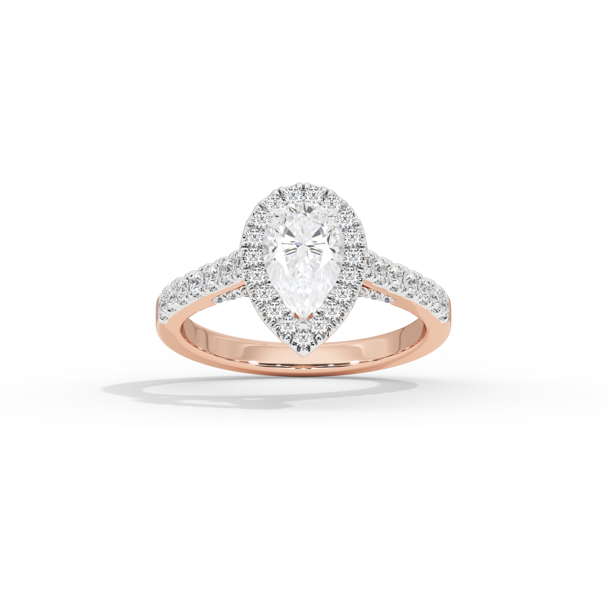 Pear Crownlight 1.748 Carat Lab Grown Diamond Ring