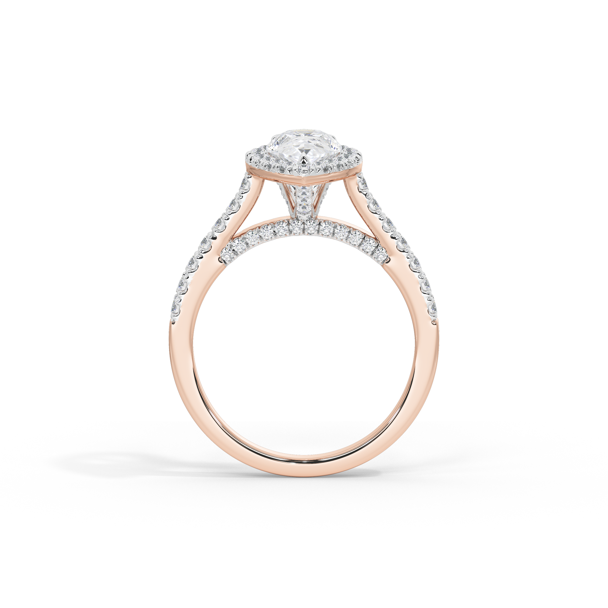 Pear Crownlight 1.748 Carat Lab Grown Diamond Ring