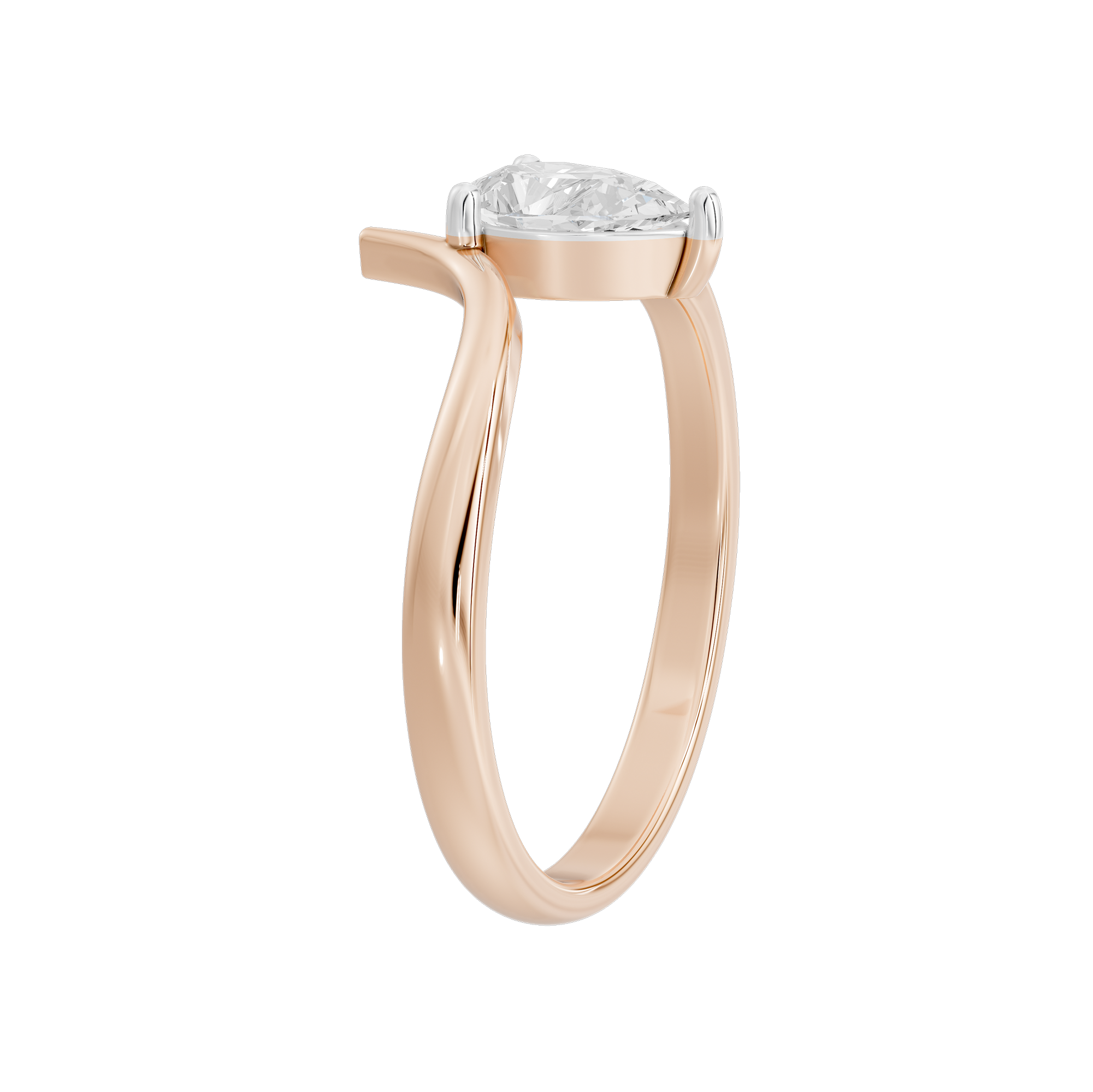 Singula Pear 0.771 Carat Lab Grown Diamond Ring