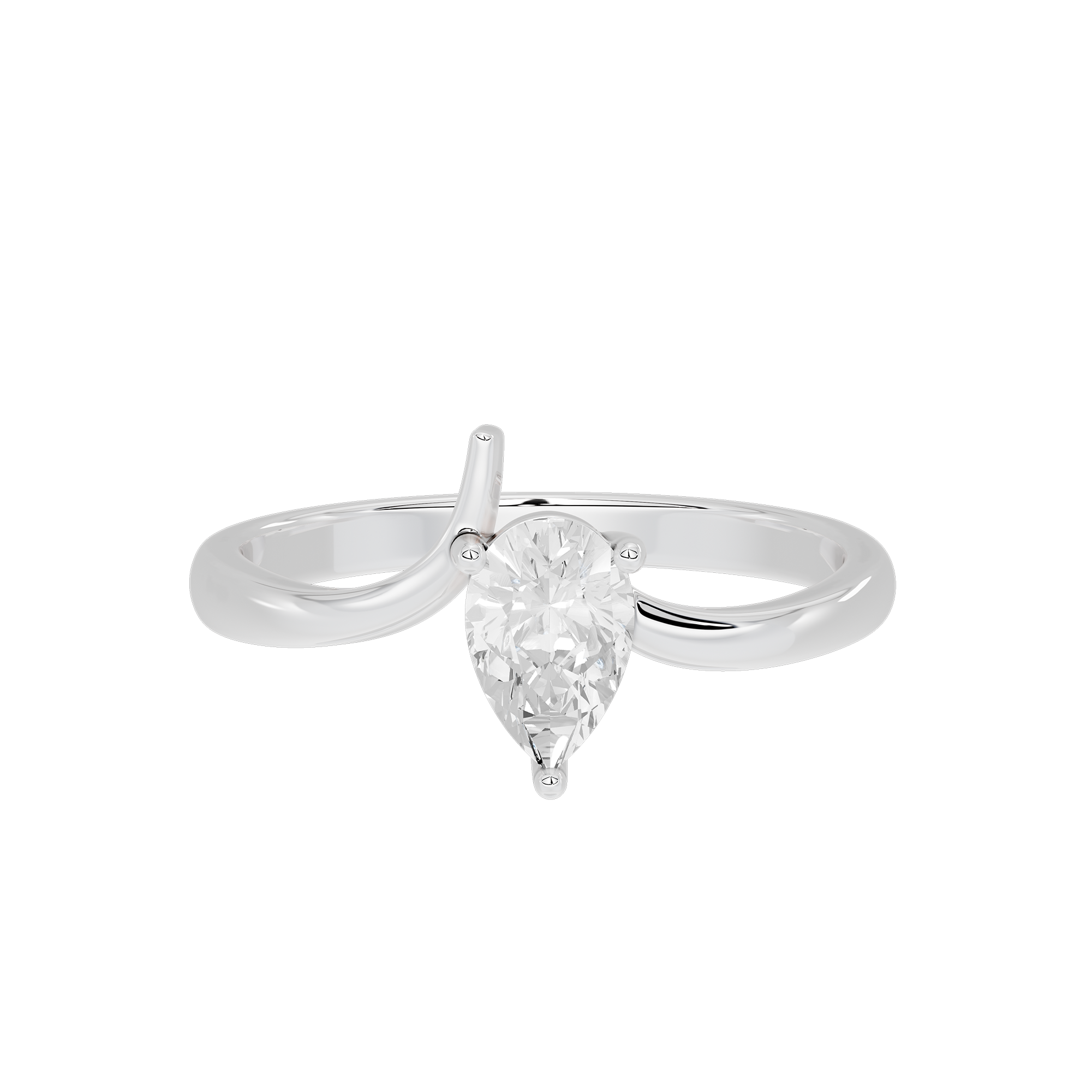 Singula Pear 0.771 Carat Lab Grown Diamond Ring