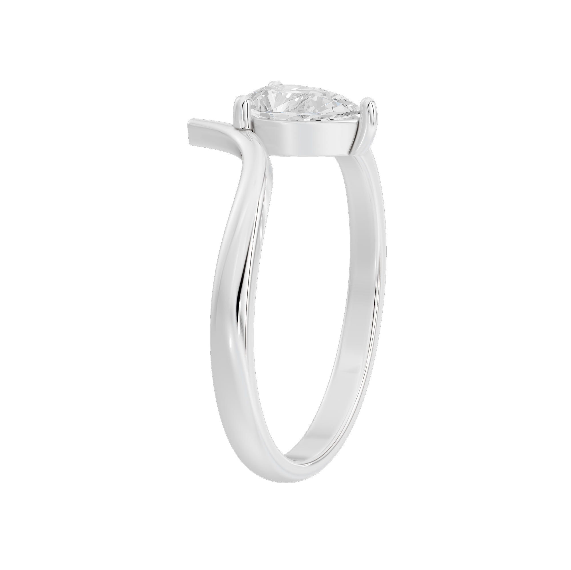 Singula Pear 0.771 Carat Lab Grown Diamond Ring