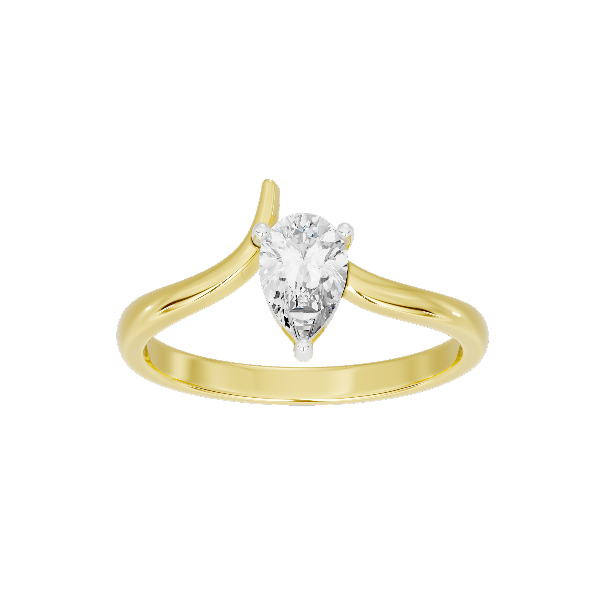 Singula Pear 0.771 Carat Lab Grown Diamond Ring