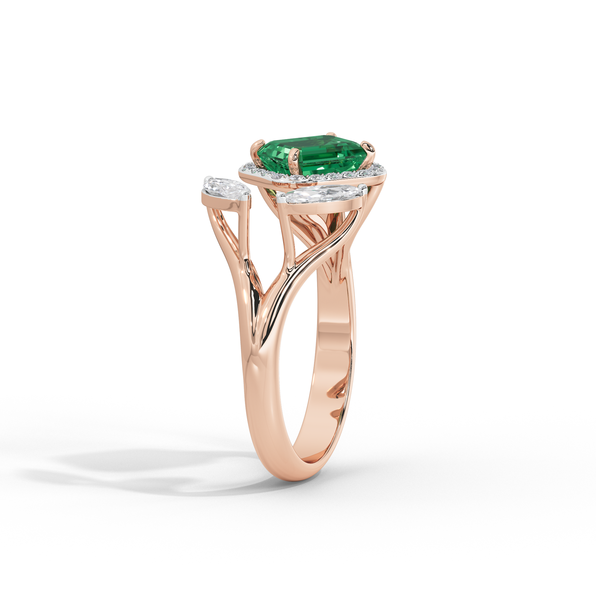 Triple Treat Fancy 0.815 Carat Lab Grown Diamond Ring
