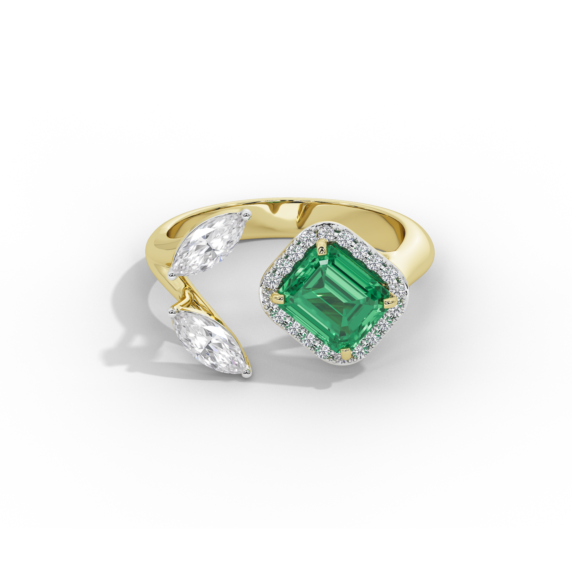 Triple Treat Fancy 0.815 Carat Lab Grown Diamond Ring