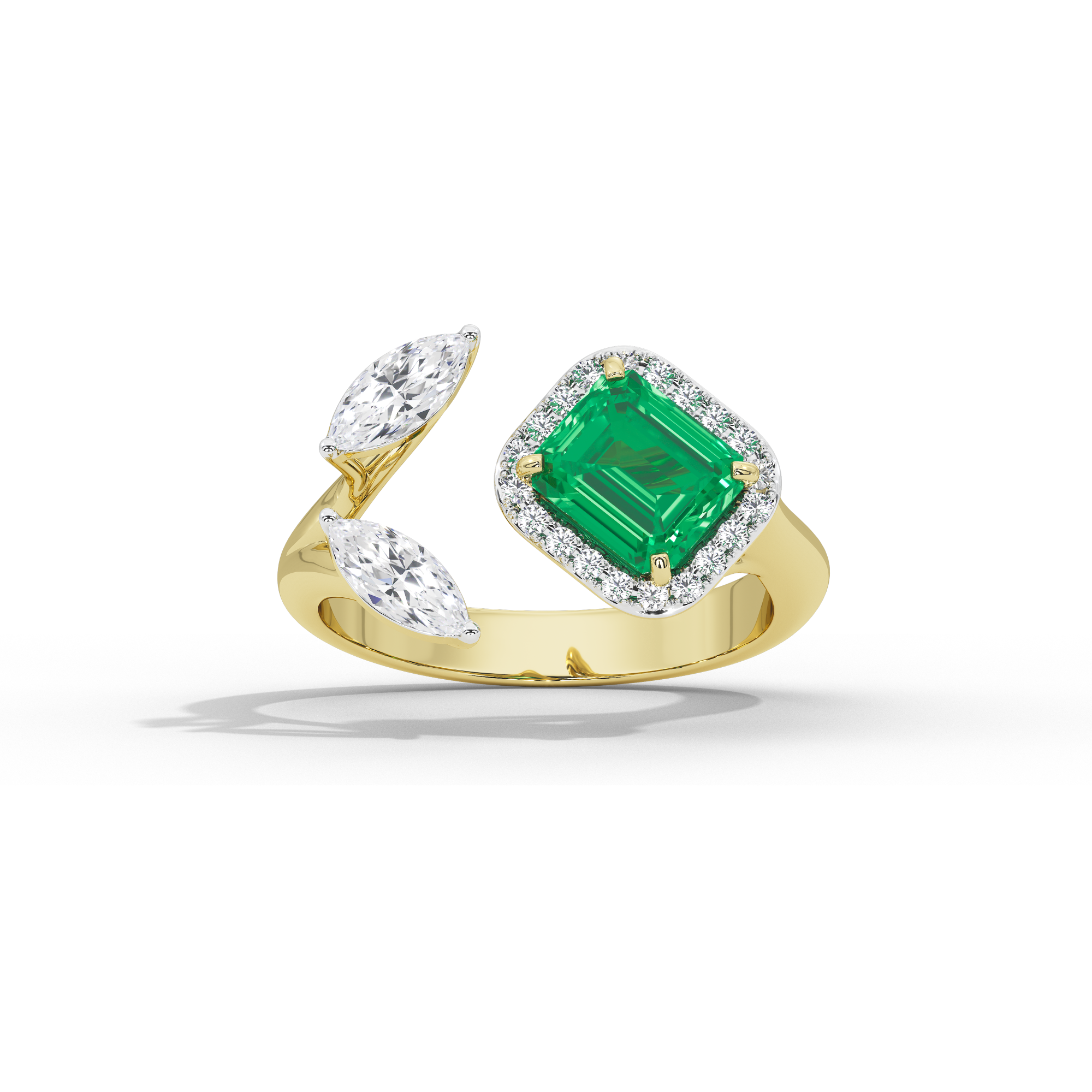 Triple Treat Fancy 0.815 Carat Lab Grown Diamond Ring