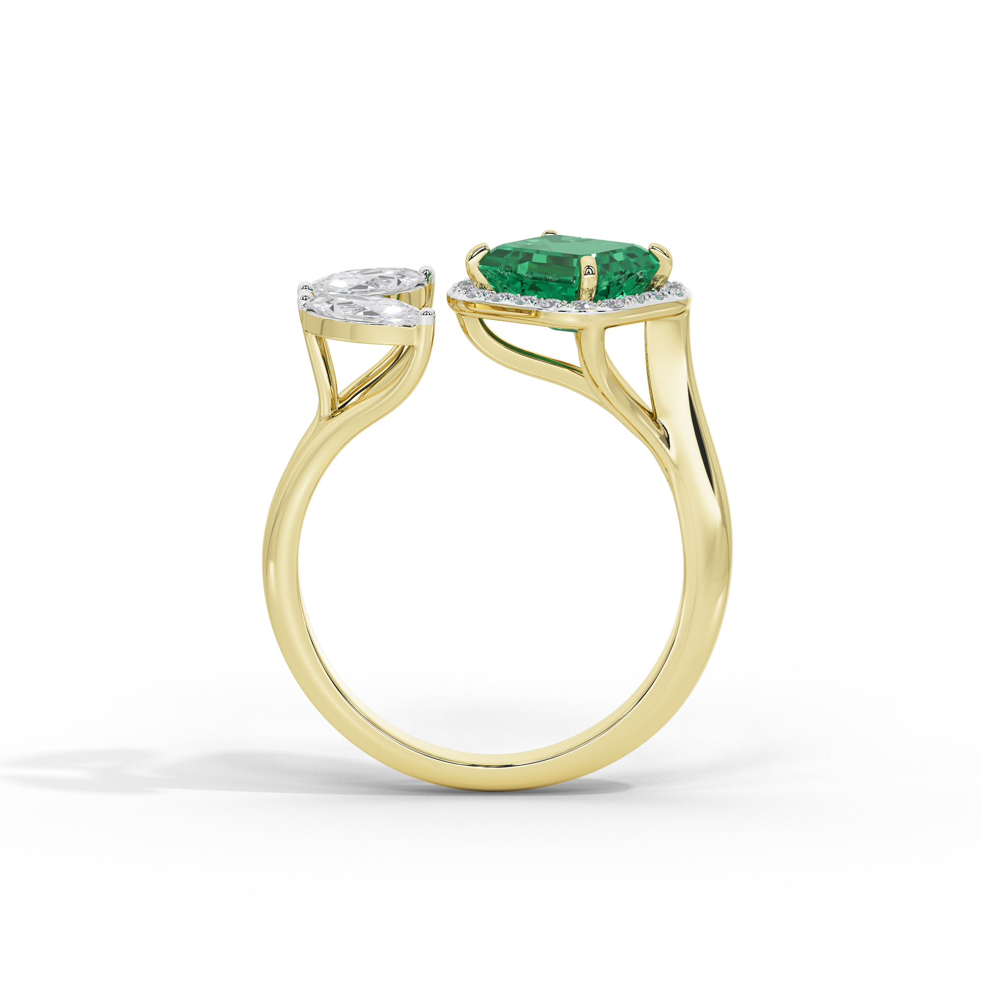 Triple Treat Fancy 0.815 Carat Lab Grown Diamond Ring