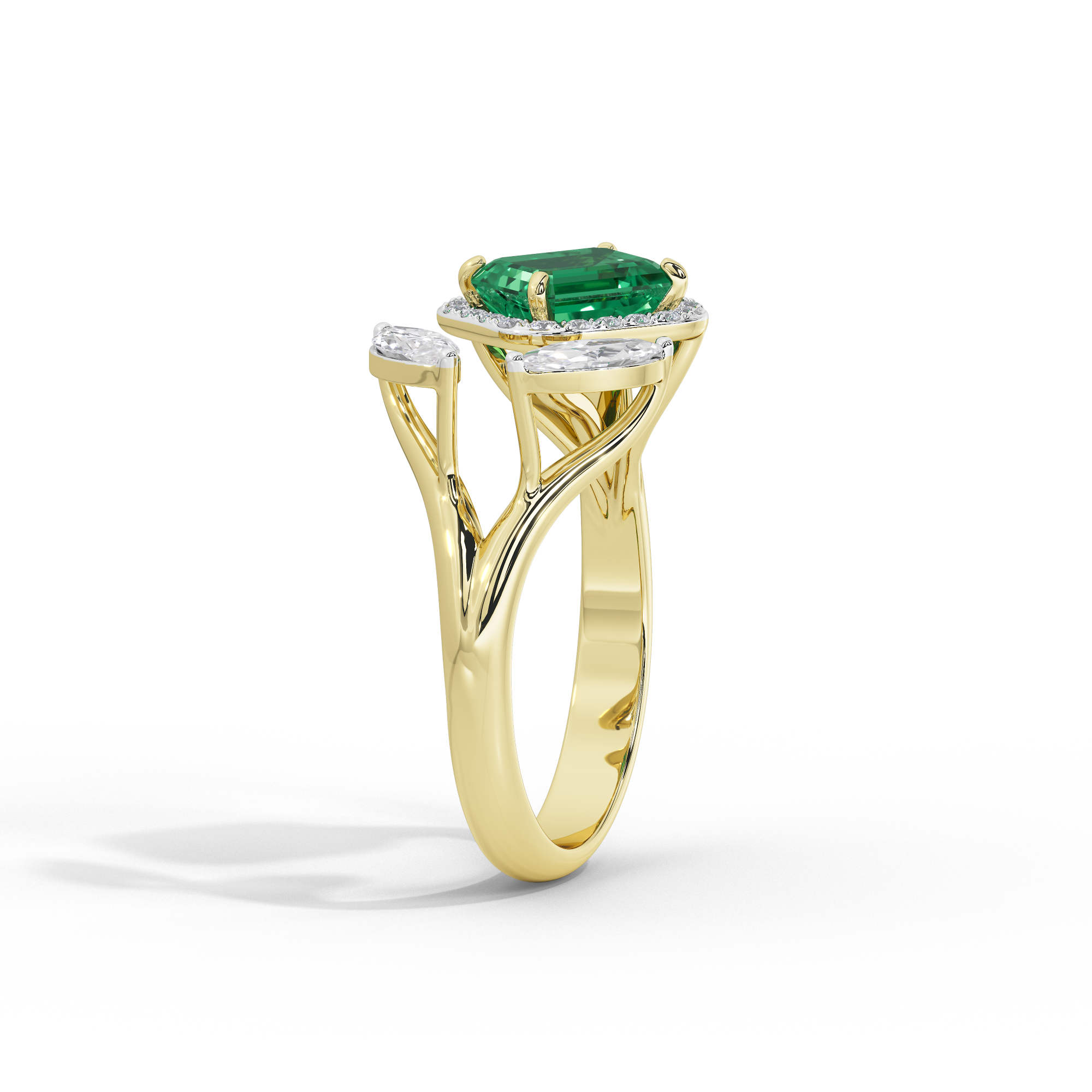 Triple Treat Fancy 0.815 Carat Lab Grown Diamond Ring